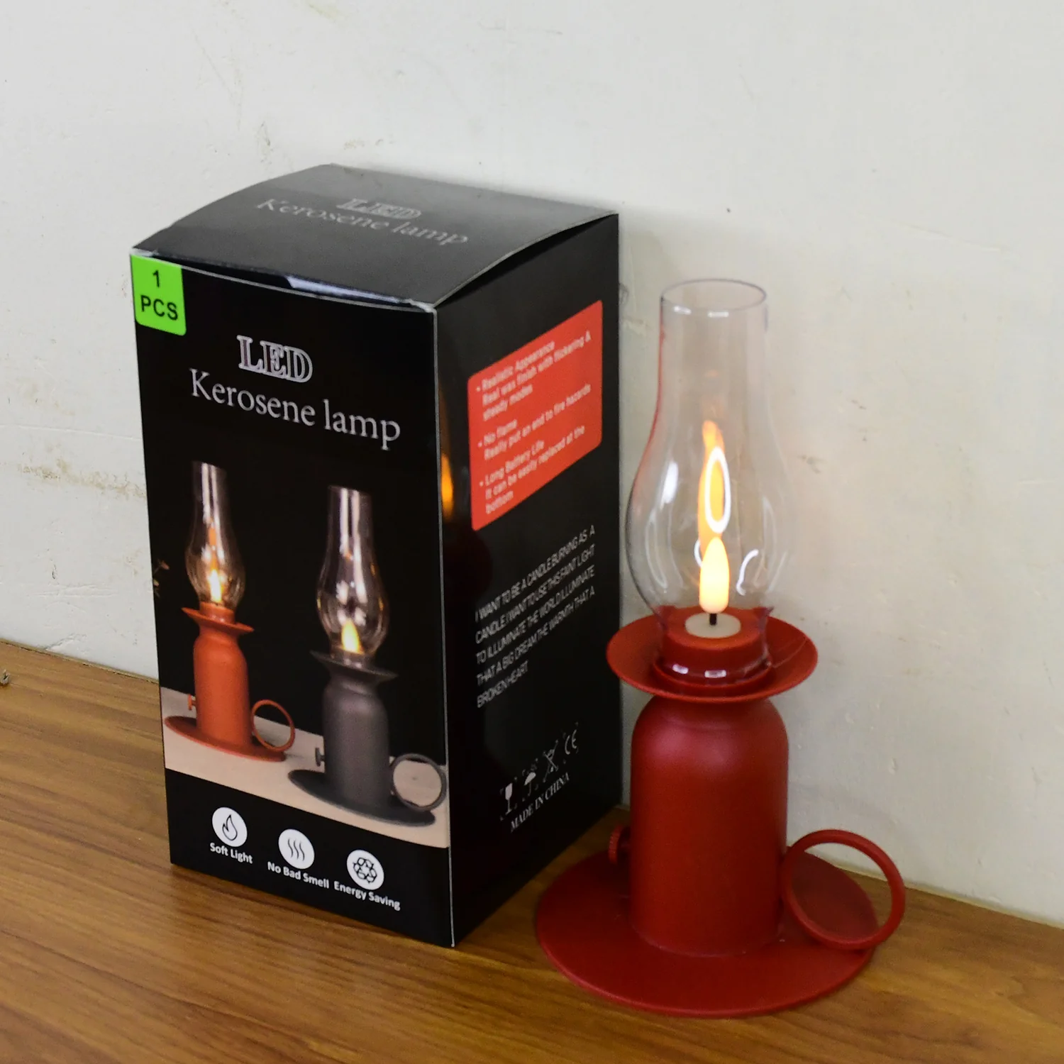 Vintage Style Plastic Candle Light LED Lamp (1 Pc) - Image 7