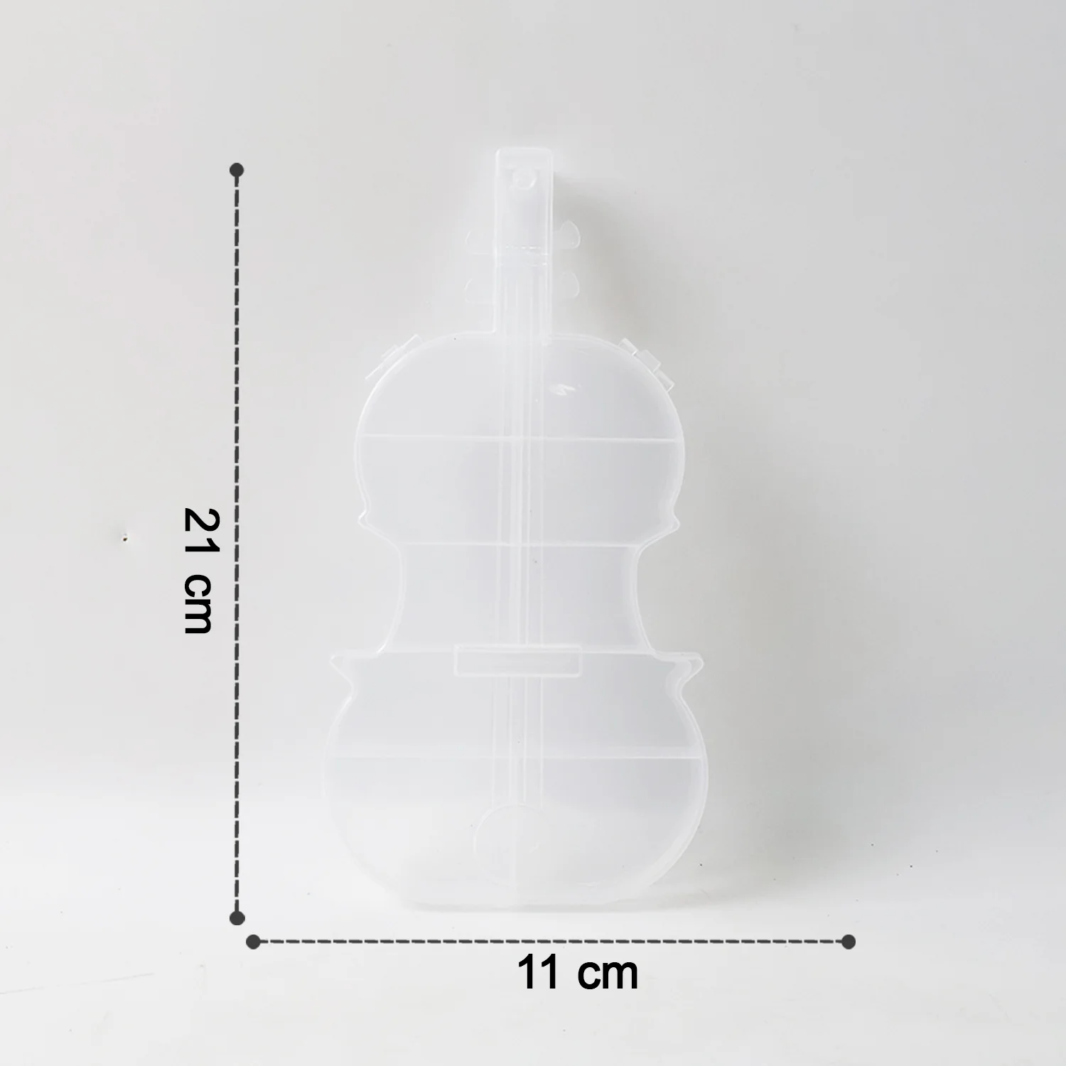 Violin Shape Plastic Storage Box (1 Pc) - Image 3