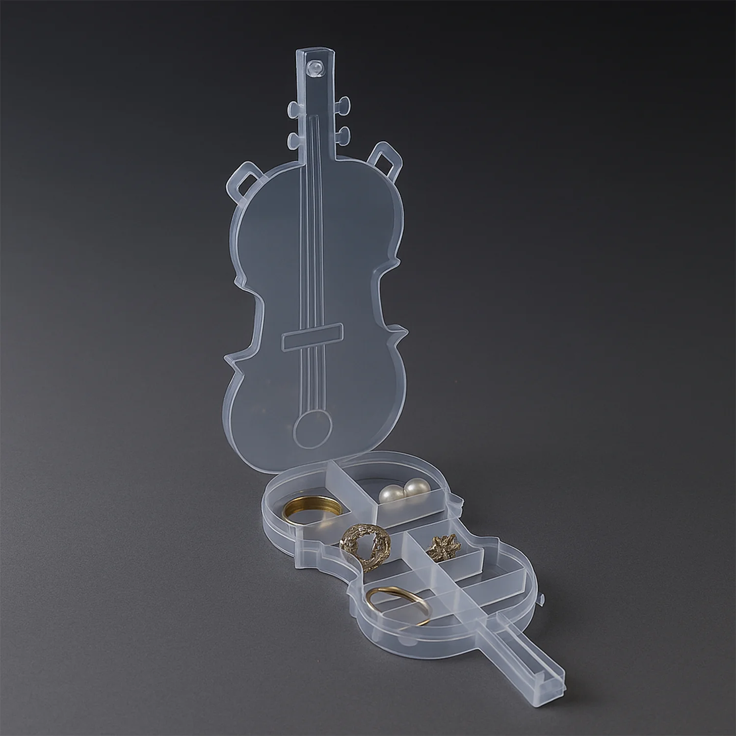 Violin Shape Plastic Storage Box (1 Pc) - Image 4