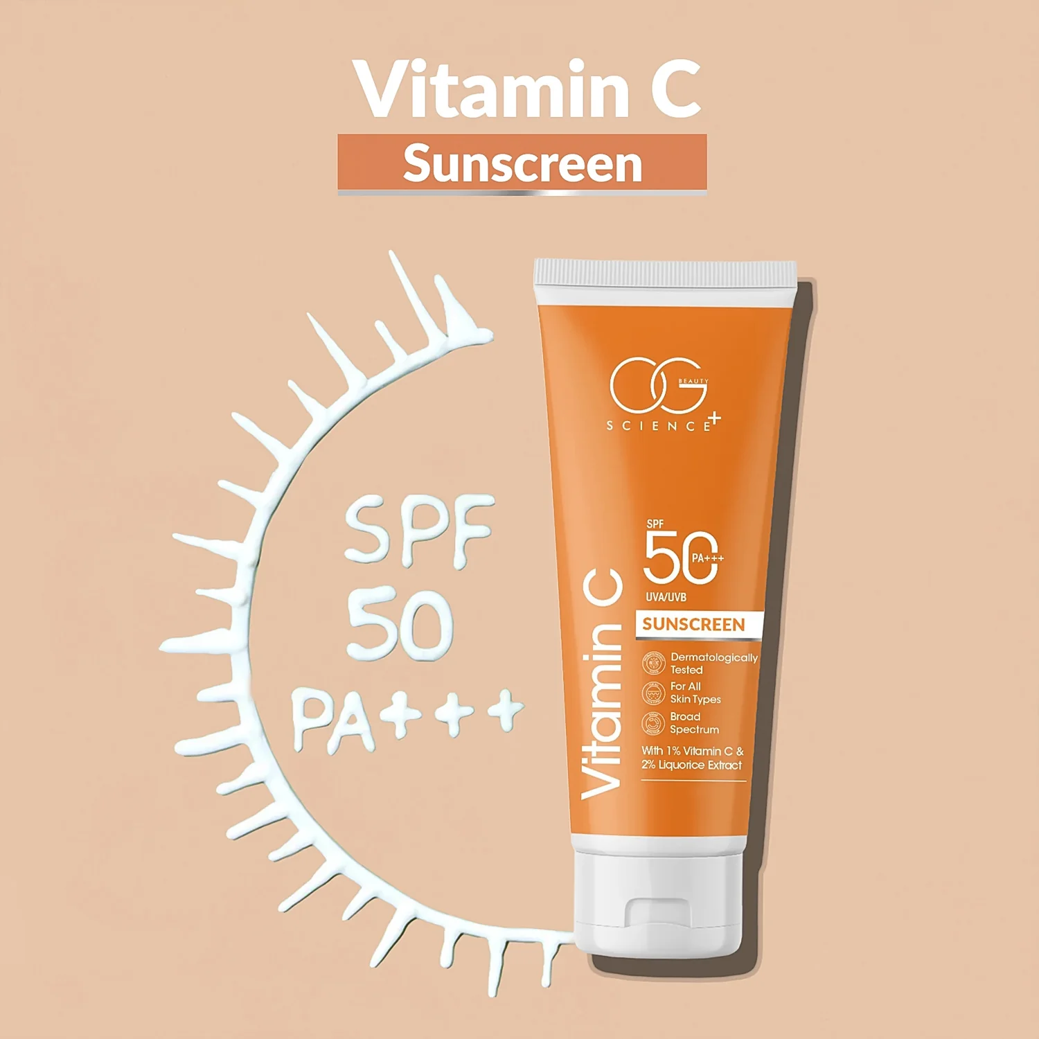 OG Beauty Vitamin C Sunscreen SPF 50 PA+++ - (1 Pc / 50Ml) - Image 7