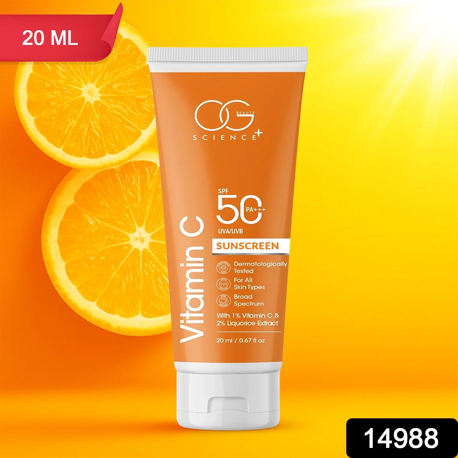 Og beautyVitamin C Sunscreen SPF 50 PA+++ (1 Pc / 20Ml) - Image 2