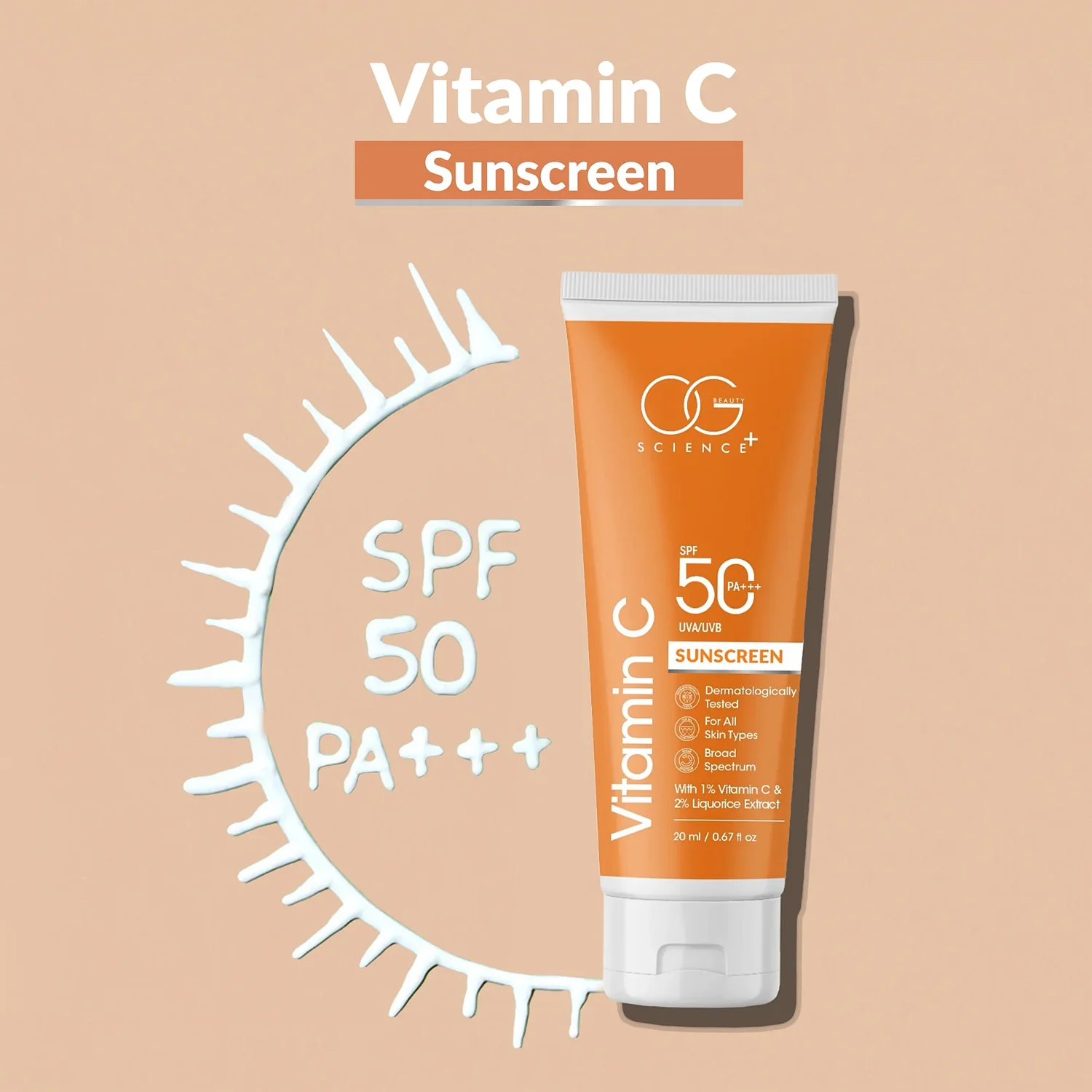 Og beautyVitamin C Sunscreen SPF 50 PA+++ (1 Pc / 20Ml) - Image 6