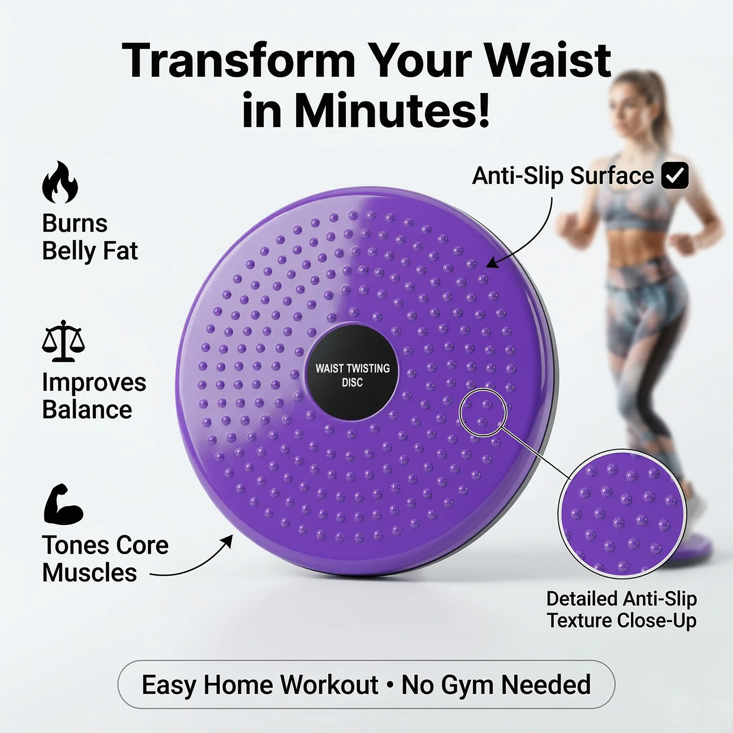 Waist Twisting Disc with Massage Function (1 Pc) - Image 7