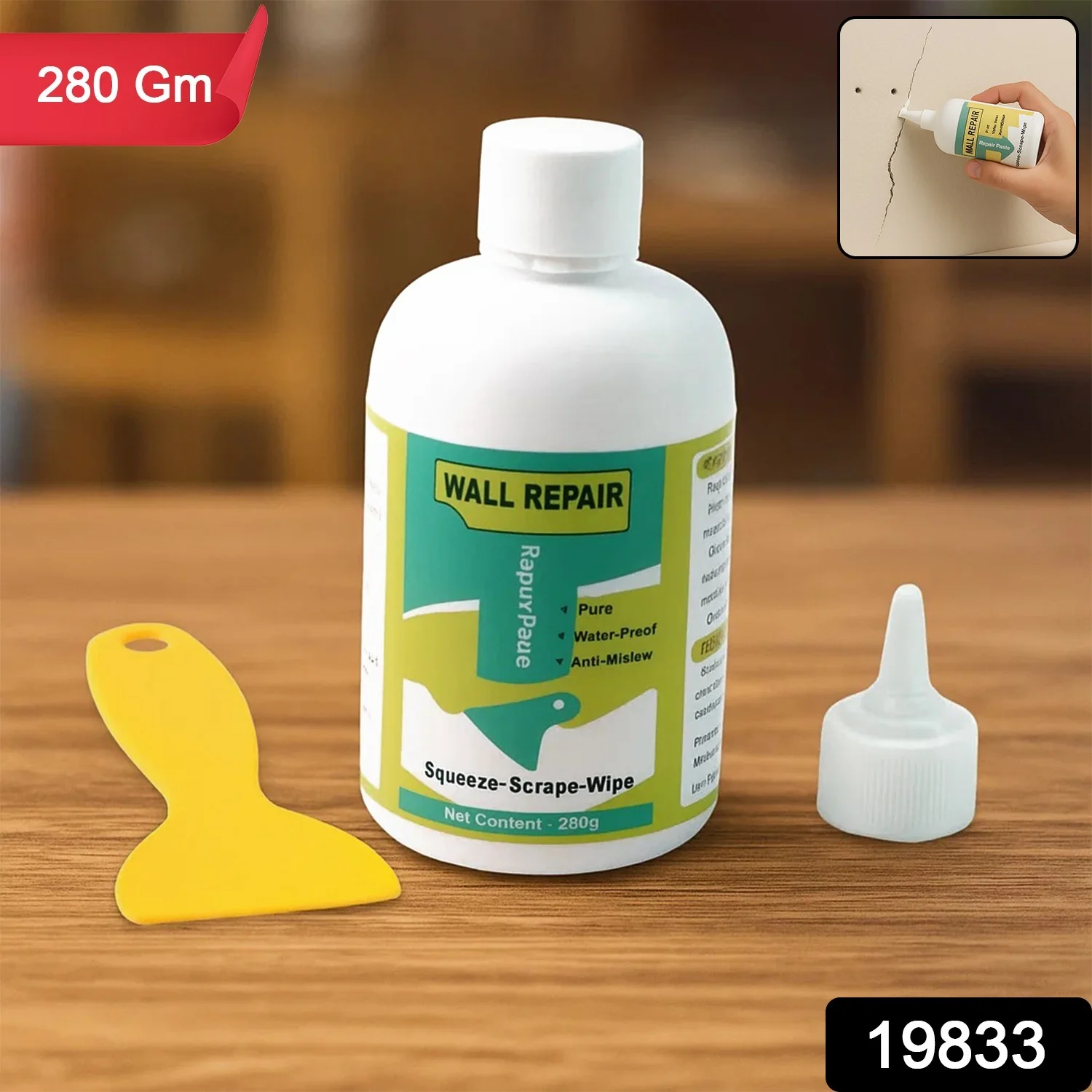 Wall Crack Repair Cream with Scraper - (Set) - Image 2