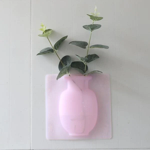 Wall Hanging Silicone Flower Pot Sticker Plant Rack for Decoration (MultiColour) - Image 6