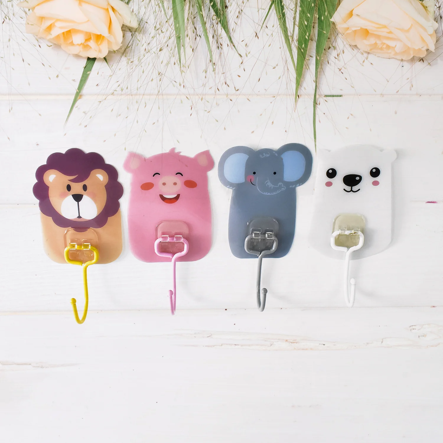 Wall Mounted Cartoon Hooks Self Adhesive Hooks (10 Pcs Set) - Image 3