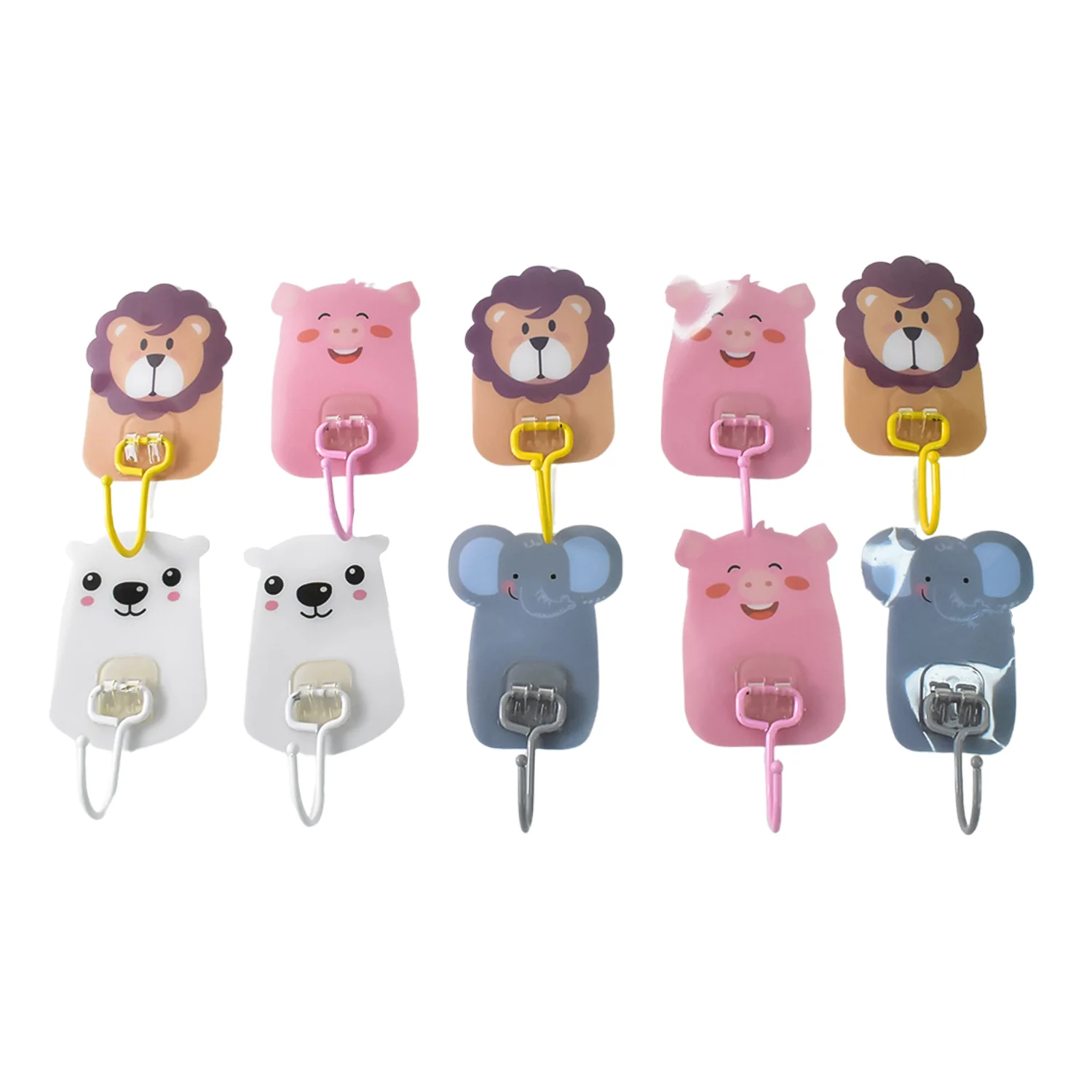 Wall Mounted Cartoon Hooks Self Adhesive Hooks (10 Pcs Set) - Image 5