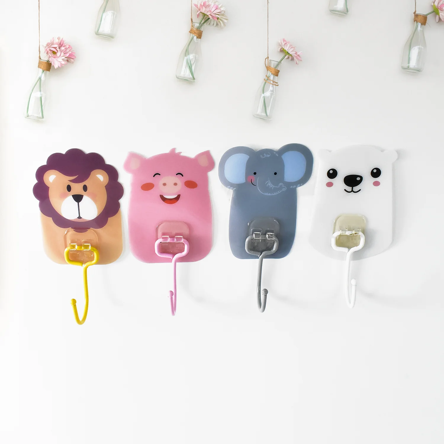 Wall Mounted Cartoon Hooks Self Adhesive Hooks (10 Pcs Set) - Image 6