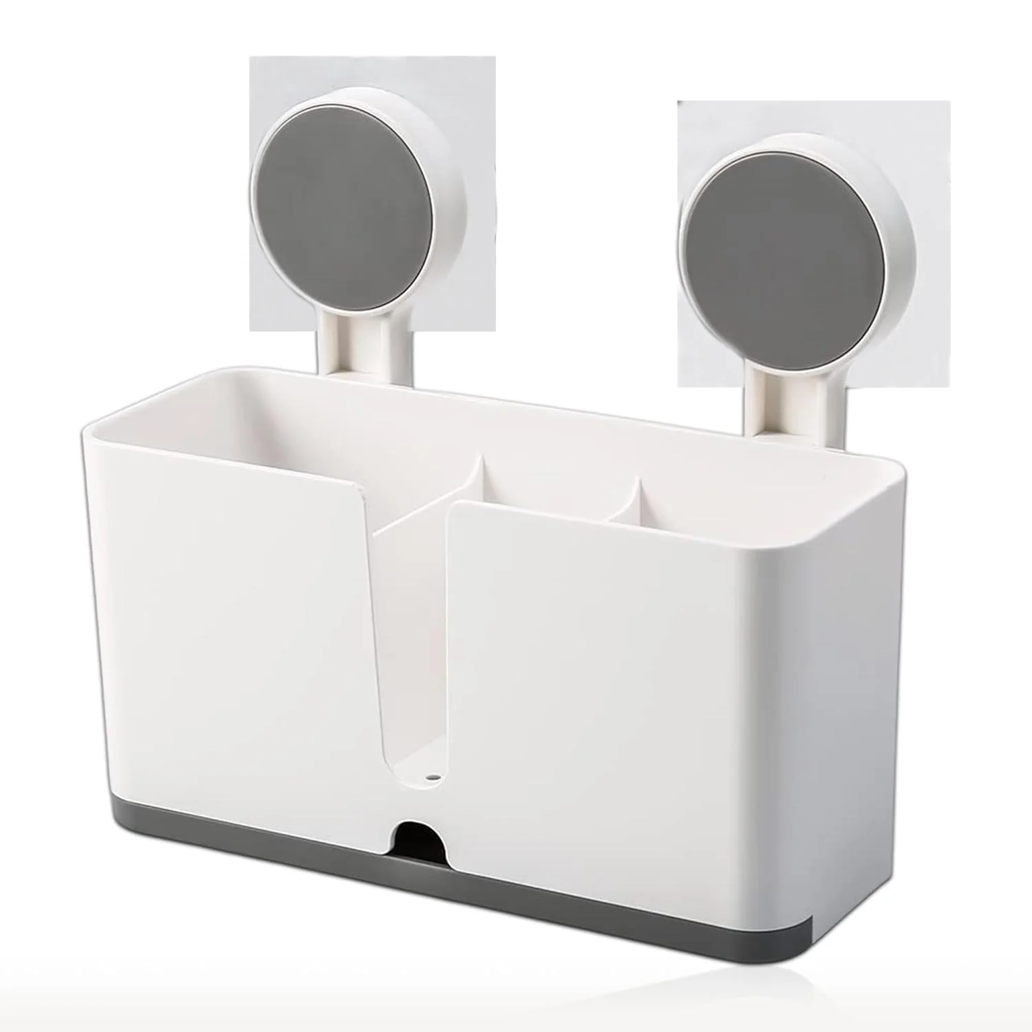 Wall Mounted 3 Compartment Toothbrush Holder with Adhesive Installation (1 Pc) - Image 5