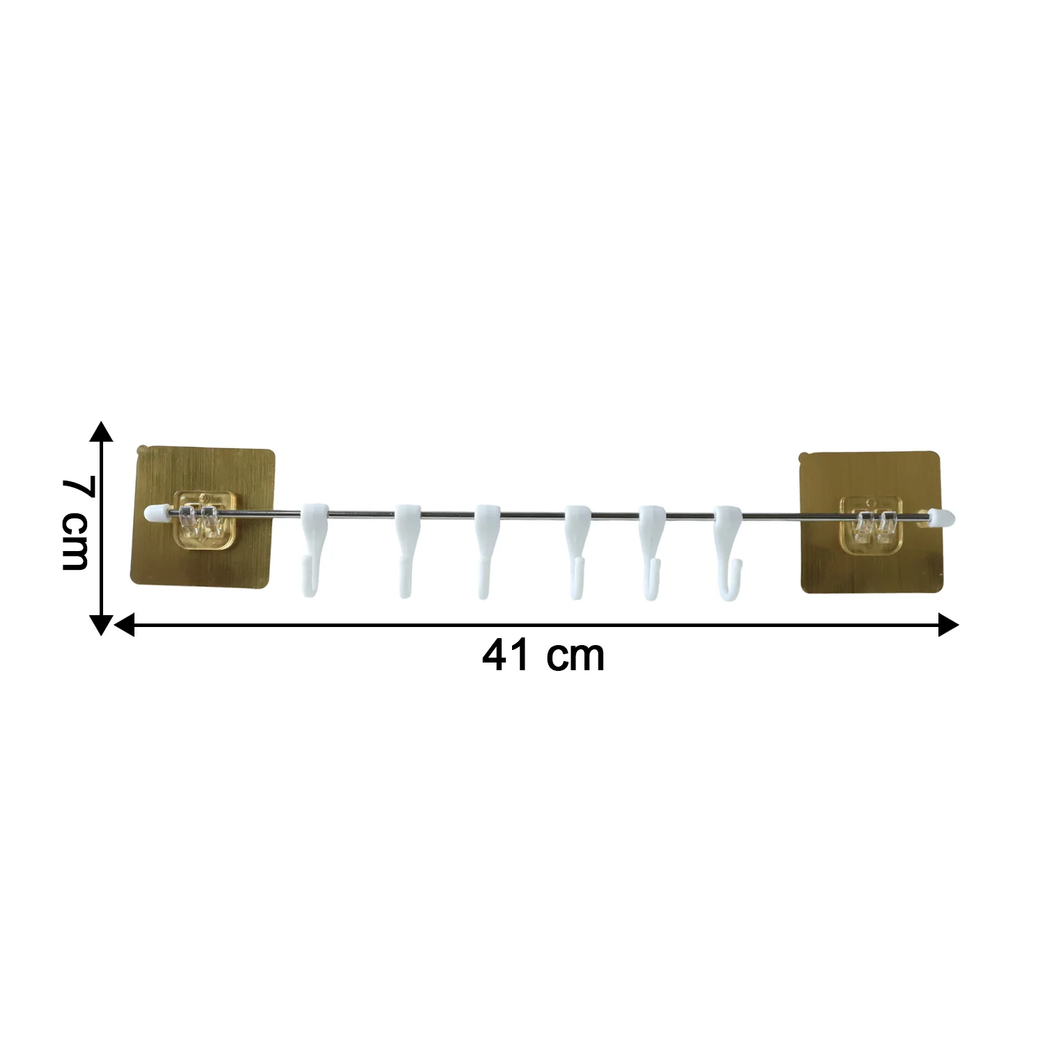 Wall Mounted Adhesive Kitchen Utility Hook Rack (1 Set) - Image 6