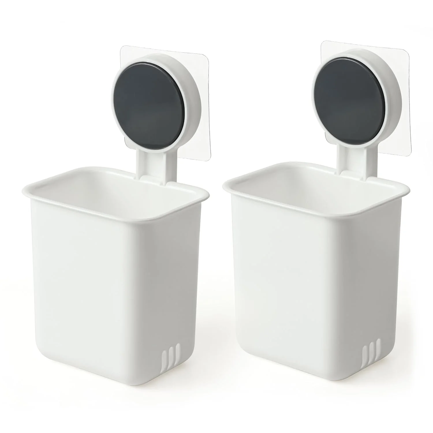 Wall Mounted Bathroom Storage Organizer Cup Set (2 Pc Set) - Image 5