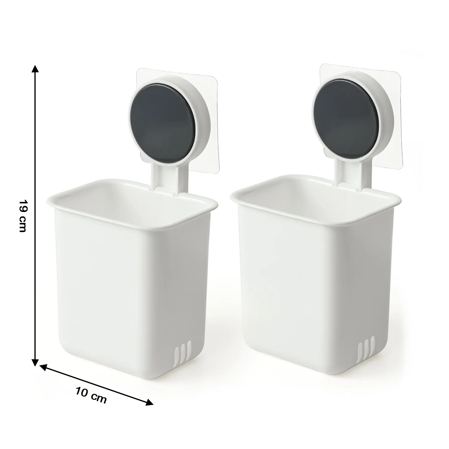 Wall Mounted Bathroom Storage Organizer Cup Set (2 Pc Set) - Image 8