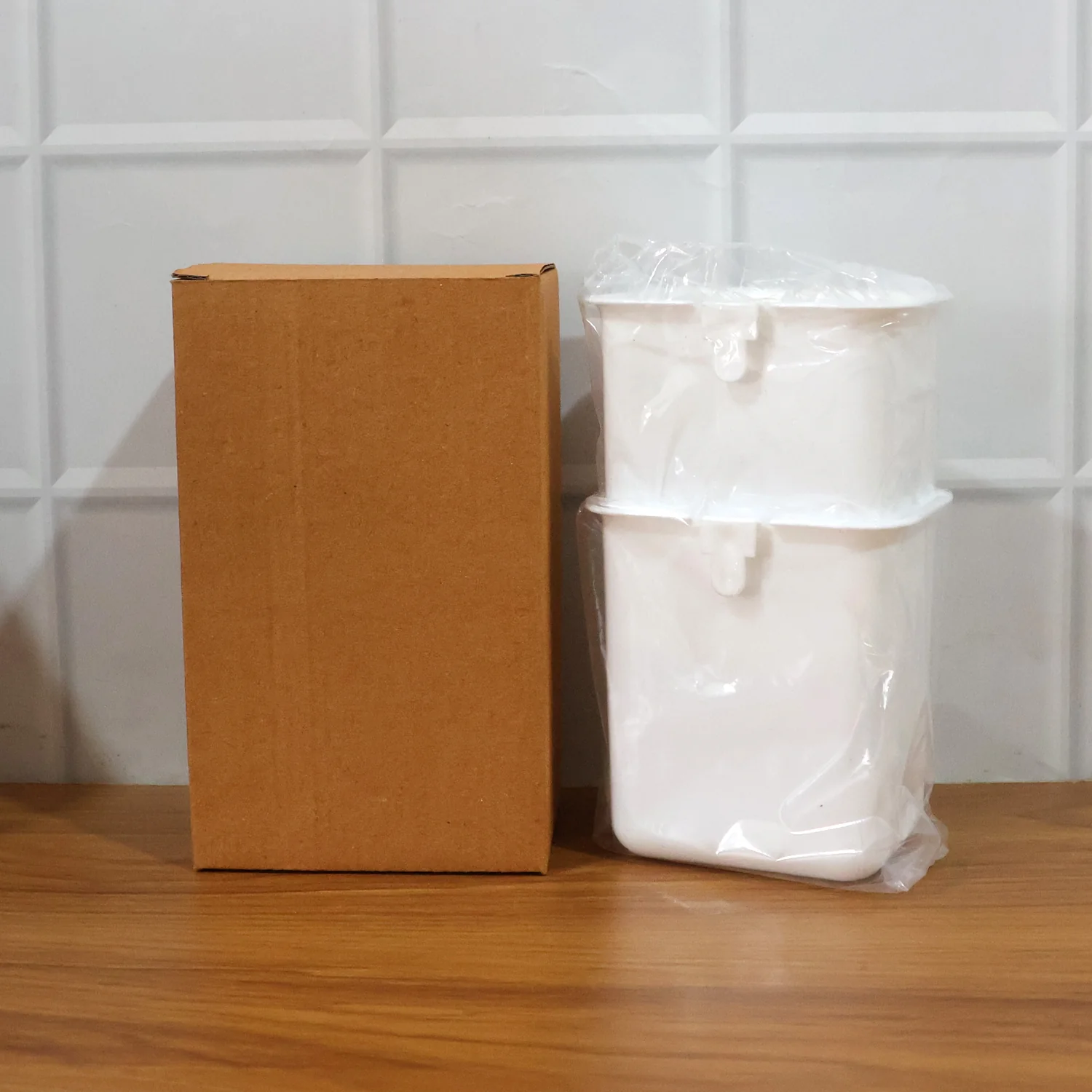 Wall Mounted Bathroom Storage Organizer Cup Set (2 Pc Set) - Image 9