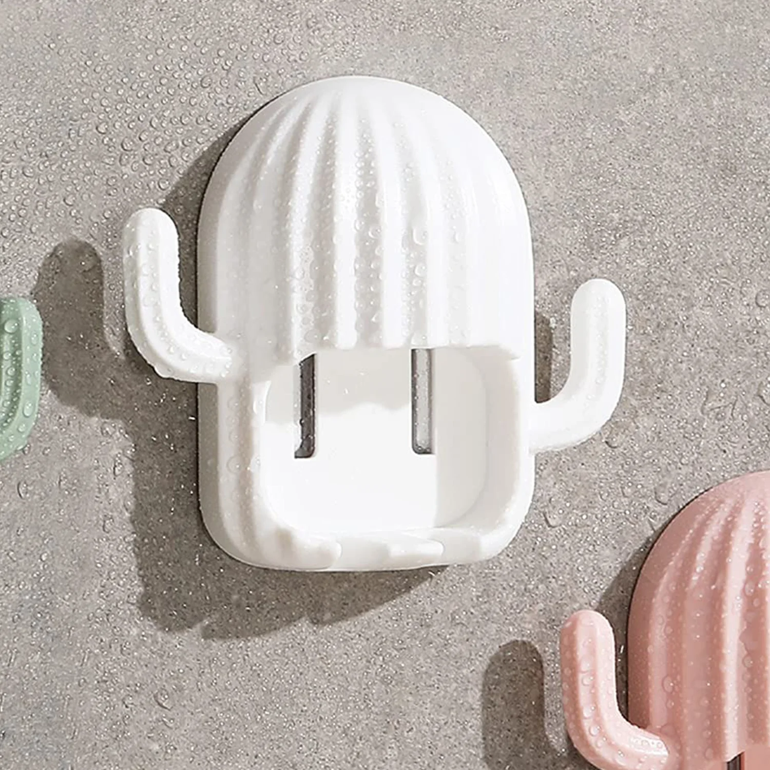 Wall Mounted Cactus-Shape Toothbrush Holder (1 Pc) - Image 7