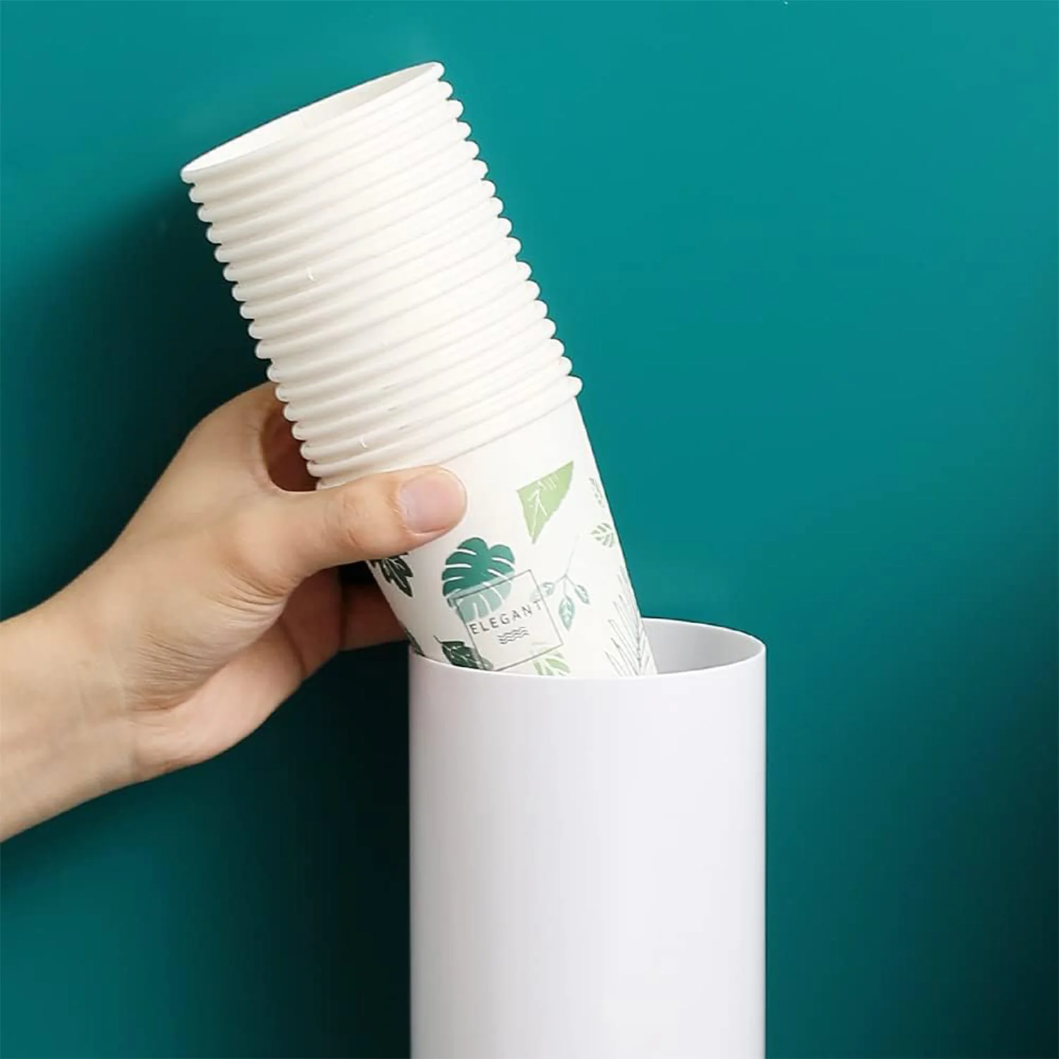 Wall Mounted Disposable Paper Cup Holder Storage Dispenser Box - Image 8