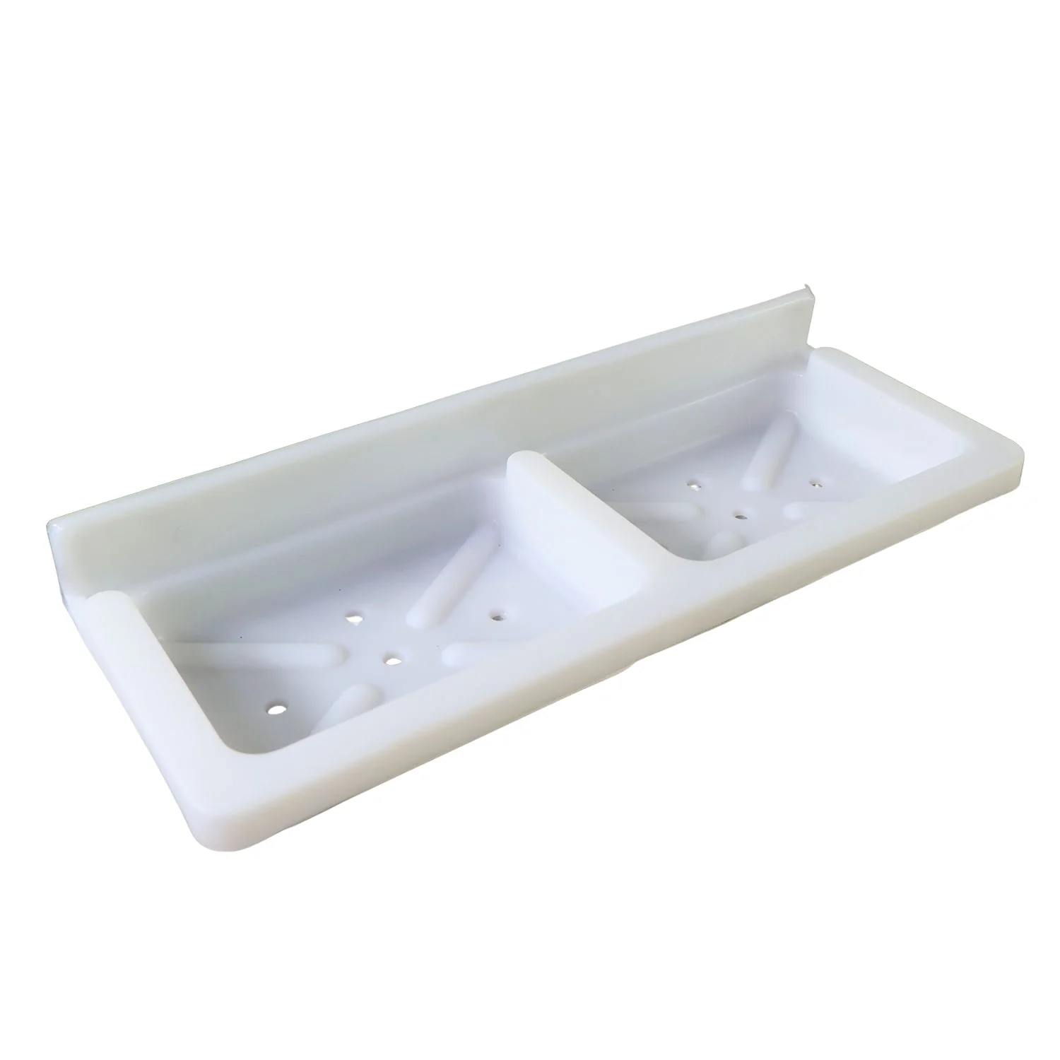 Wall Mounted Double Compartment Soap & Sponge Holder (1 Pc) - Image 5