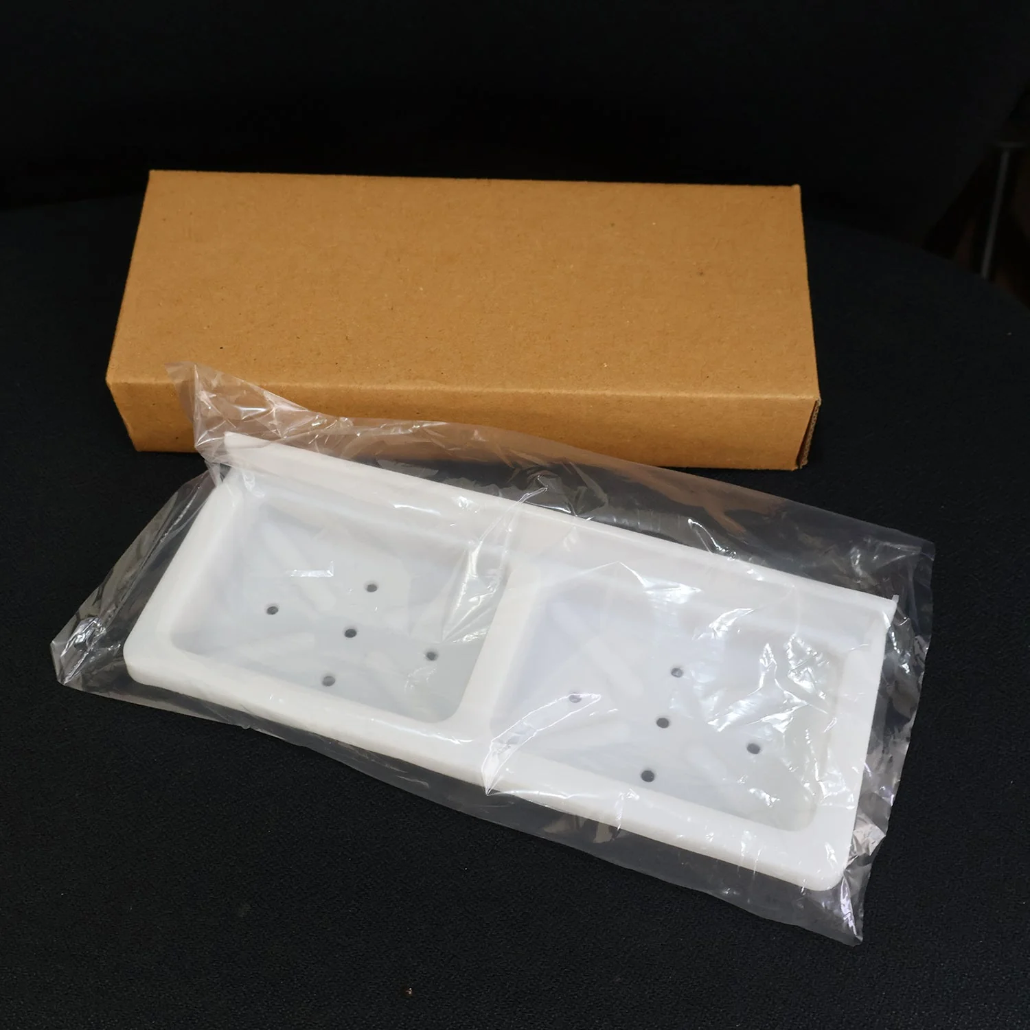 Wall Mounted Double Compartment Soap & Sponge Holder (1 Pc) - Image 8
