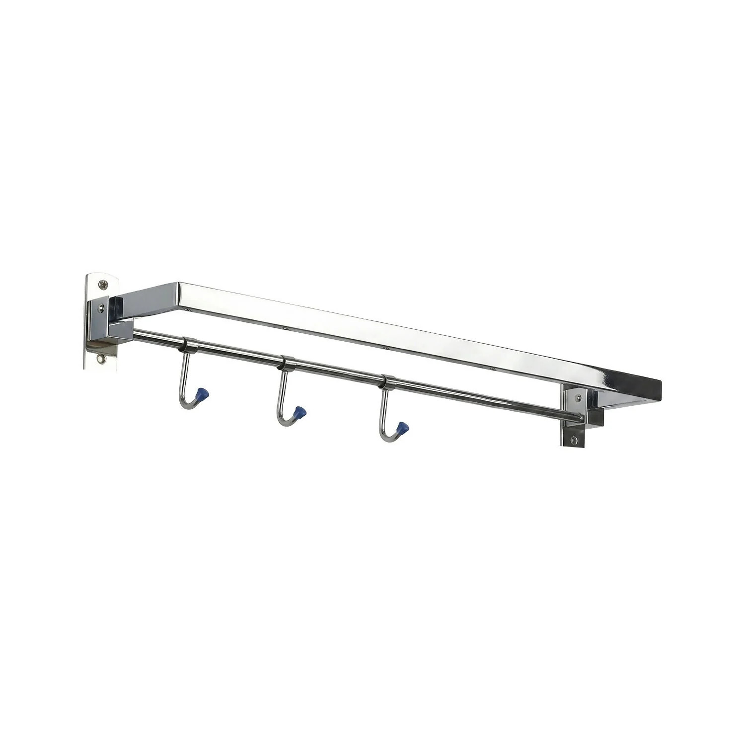 Wall Mounted Foldable Towel Rod with Hooks Space Saving Bathroom Organizer - Image 5