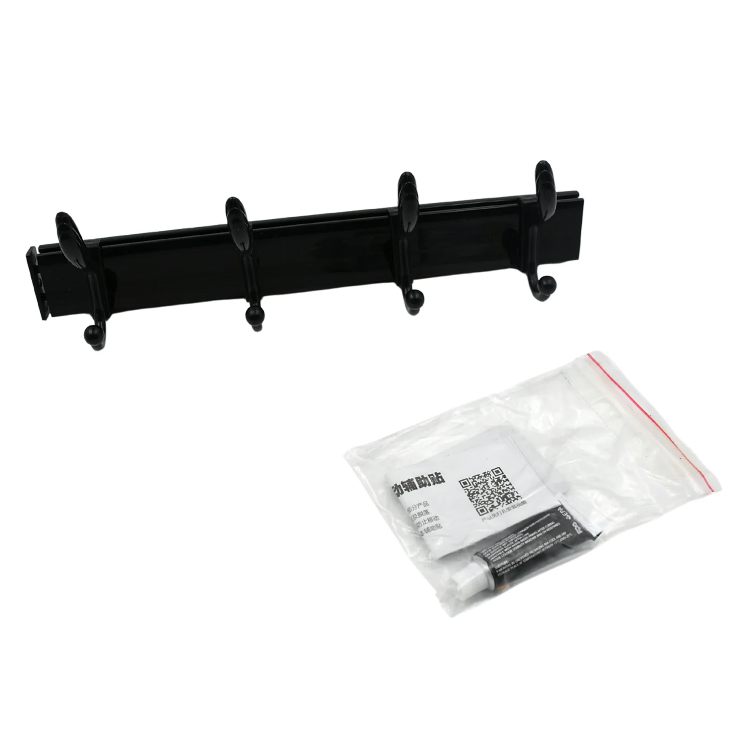Extra Long 4-Hook Wall Coat Hanger with Eco Adhesive - Image 4