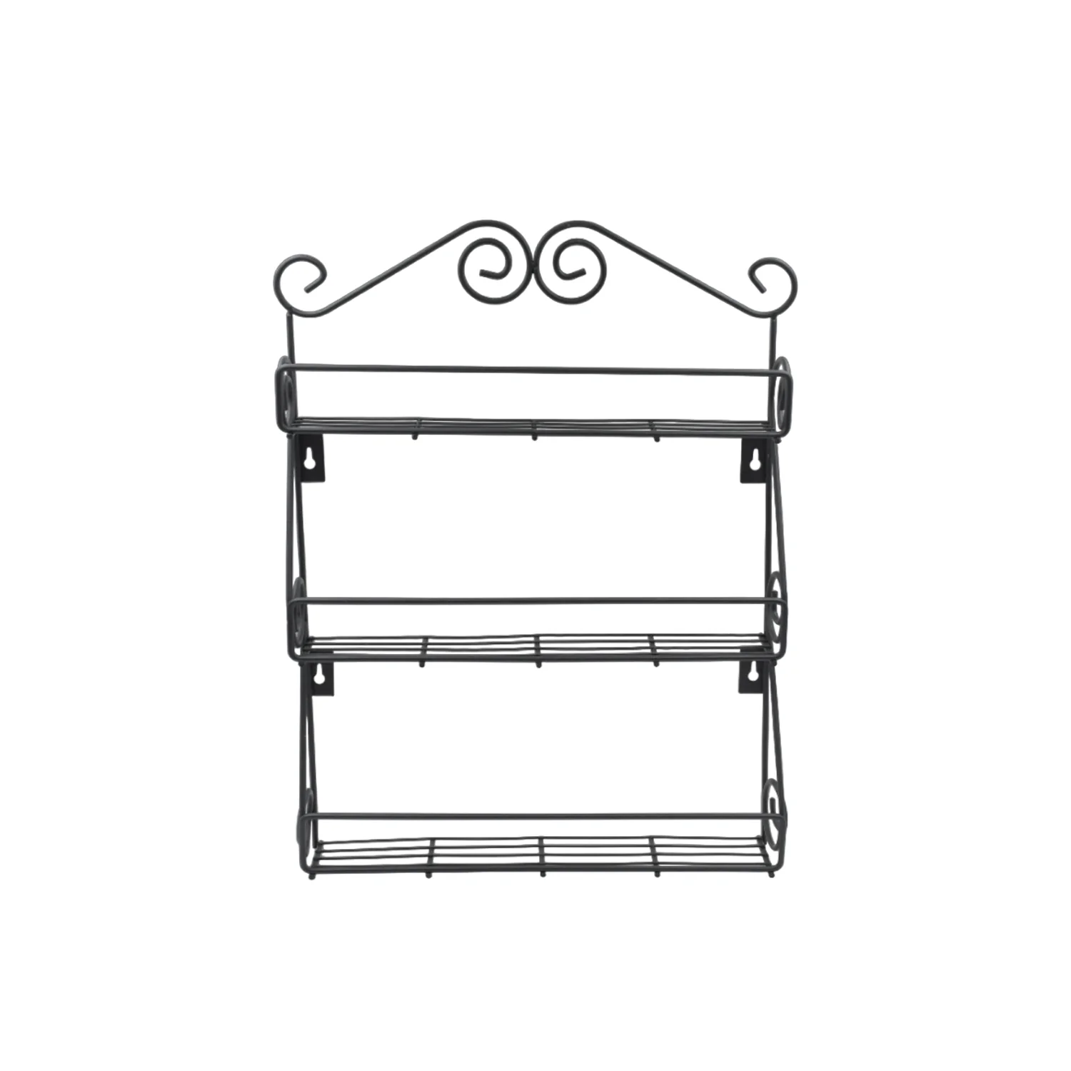 Big Wall Mounted Iron Wall Shelf with 3 Storage Racks for Kitchen - Image 4