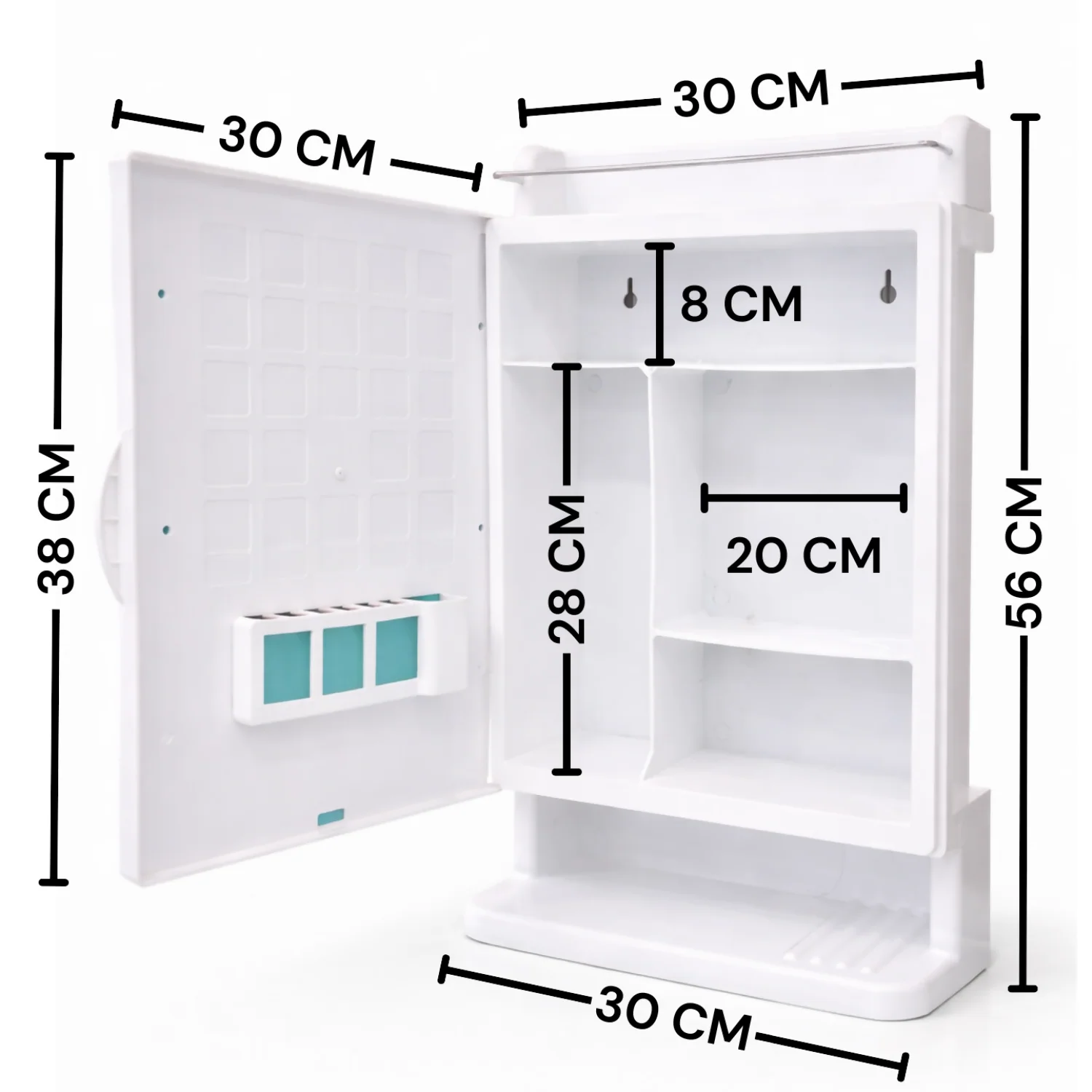 WALL-MOUNTED MIRROR CABINET 12X21inch - Image 3