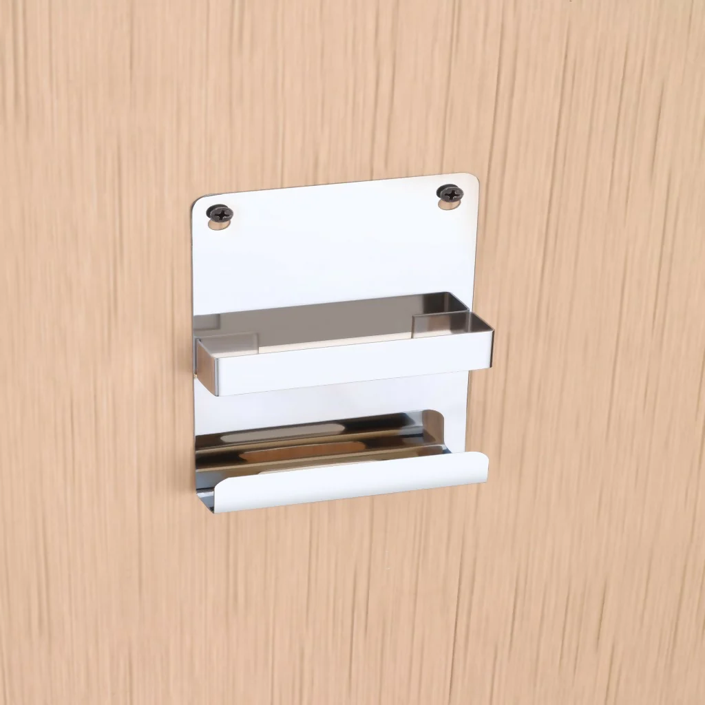 Wall-Mounted Mobile Phone Holder with Stylish Stainless Steel Finish - Image 4