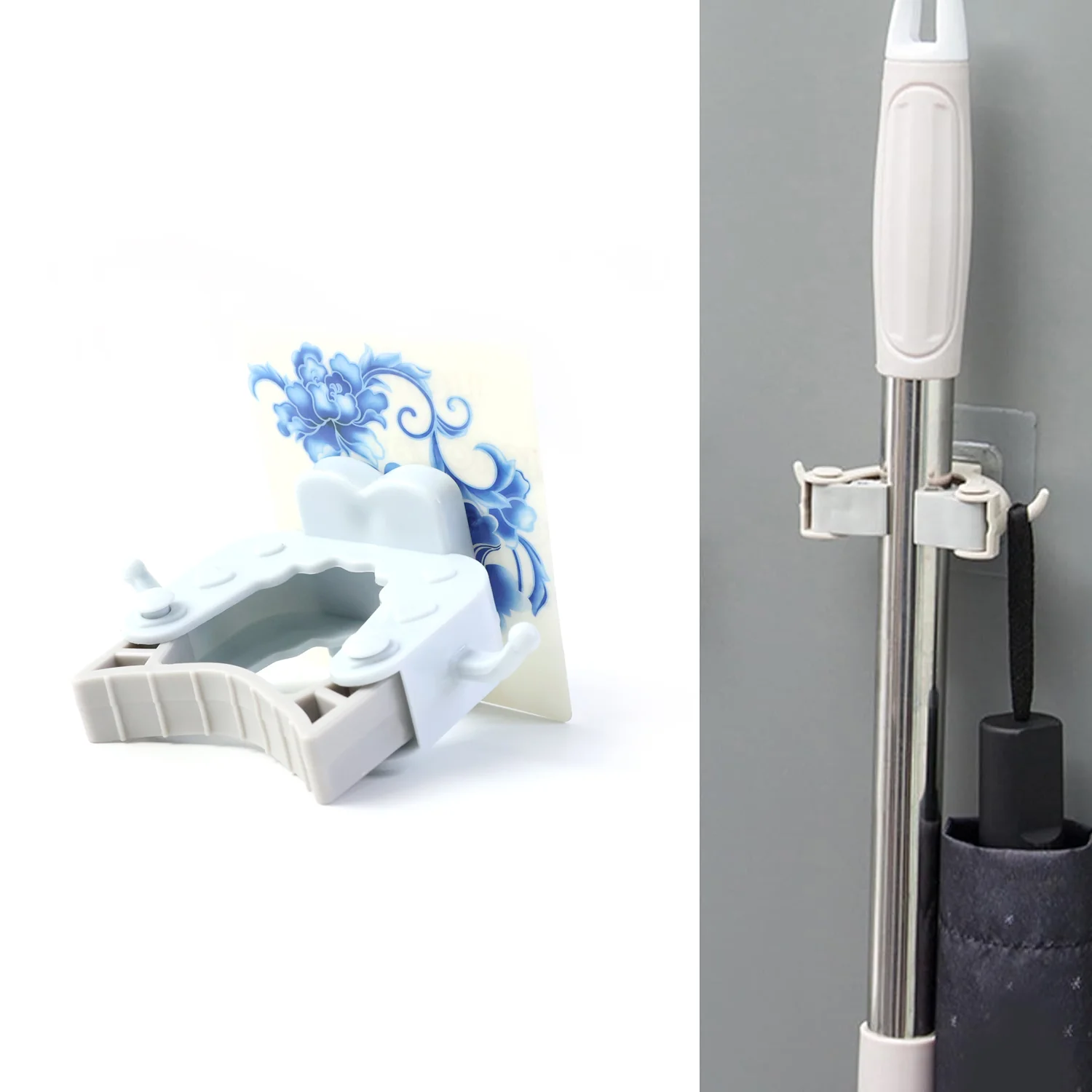 Wall Mounted Mop and Broom Holder Clip (1 Pc) - Image 4
