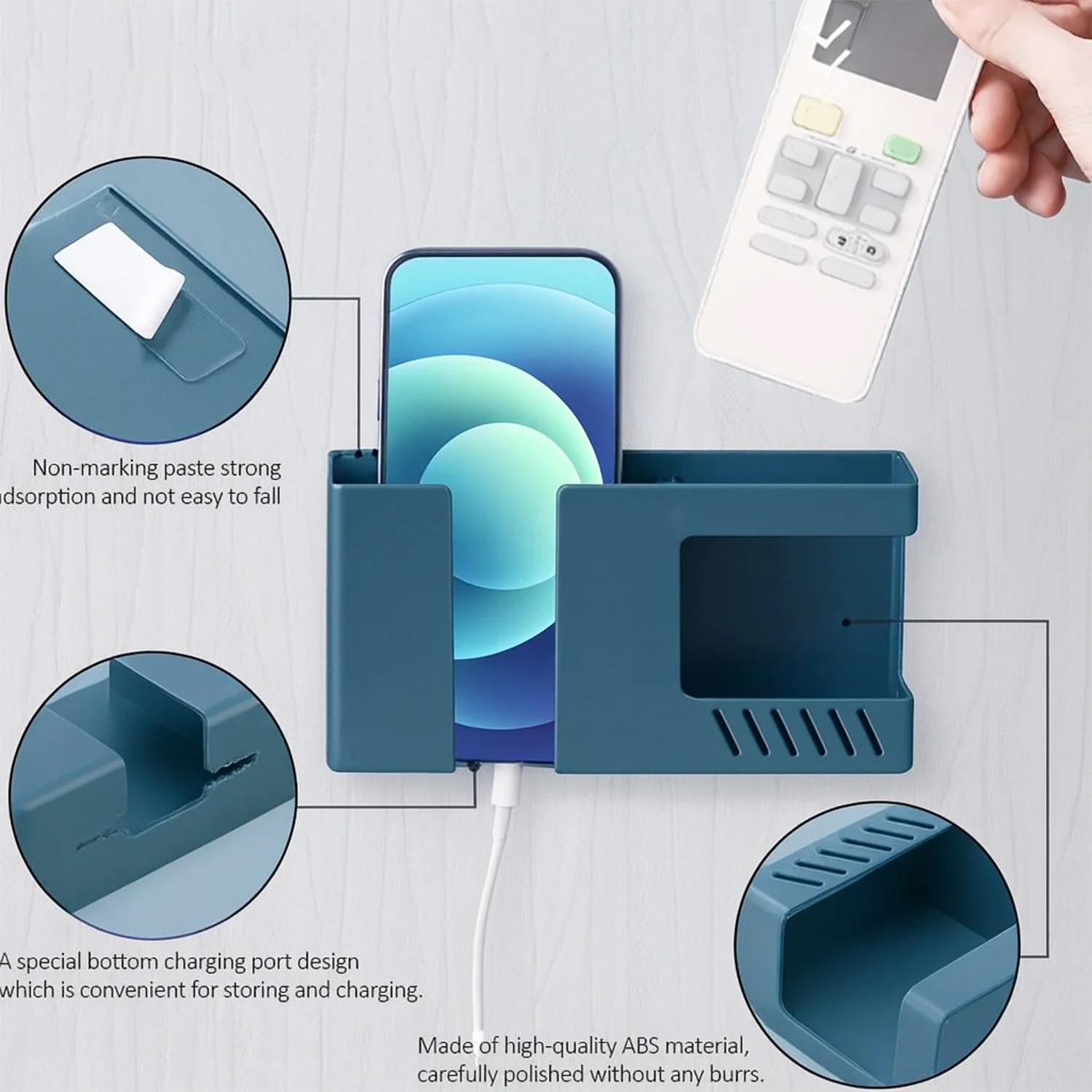 Wall Mounted Storage Holder – Mobile and Remote Control Organizer (1 Pc) - Image 3