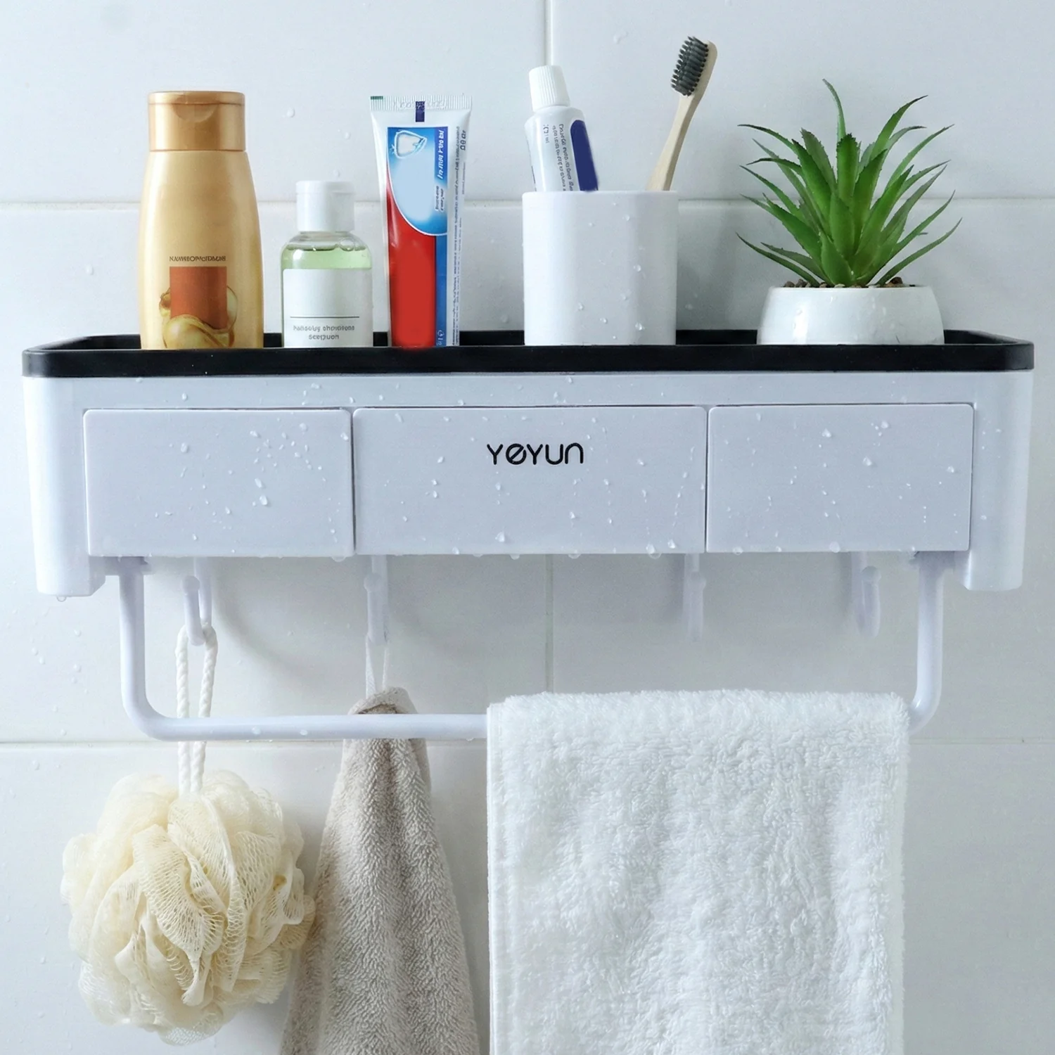 Wall Mounted Multifunctional Bathroom Storage Rack (1 Pc) - Image 3