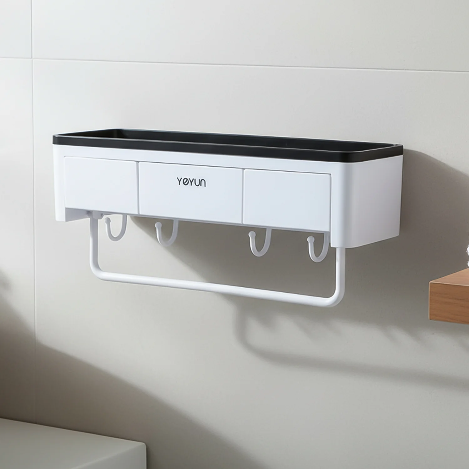 Wall Mounted Multifunctional Bathroom Storage Rack (1 Pc) - Image 7