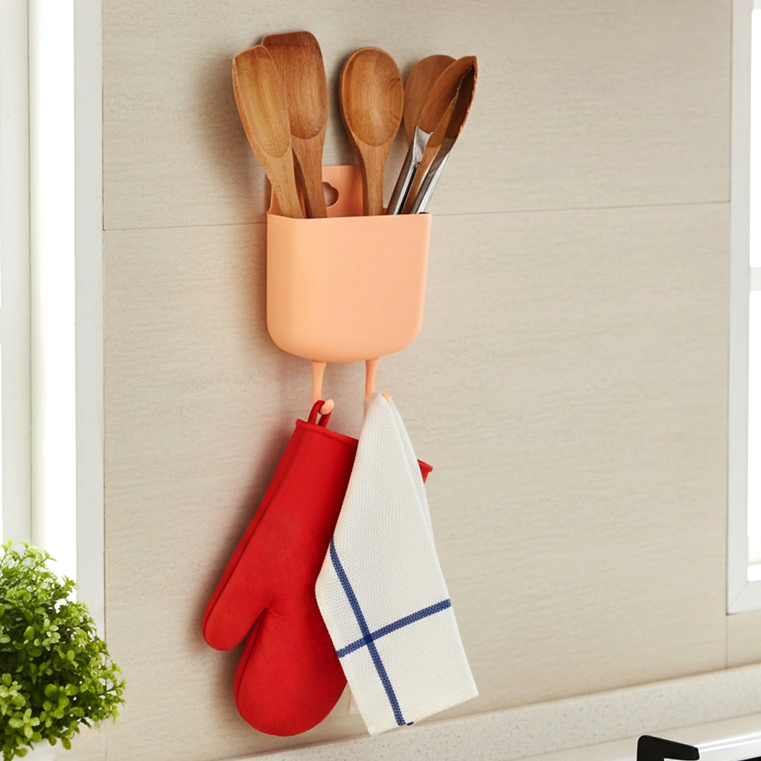 Multi-Purpose Plastic Wall Mounted Mobile Charging Holder (1 Pc) - Image 3