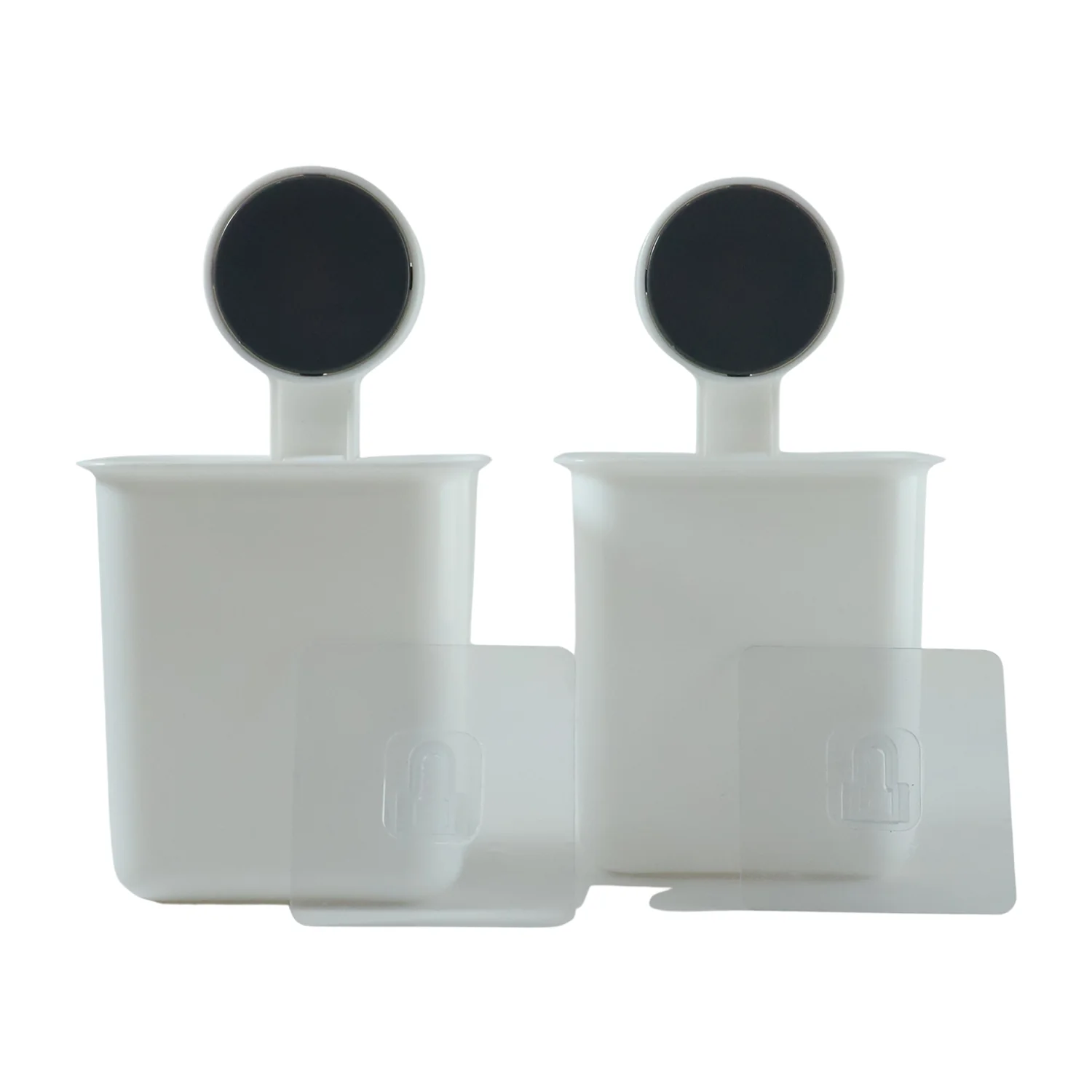 Wall Mounted Plastic Toothbrush Holder with Adhesive Installation (2 Pc) - Image 5