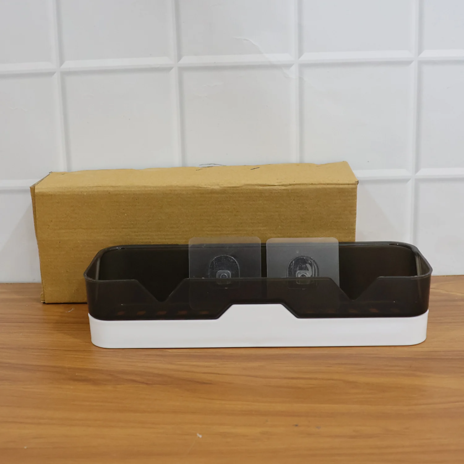 Wall Mounted Self Adhesive Plastic Storage Shelf (1 Pc) - Image 10