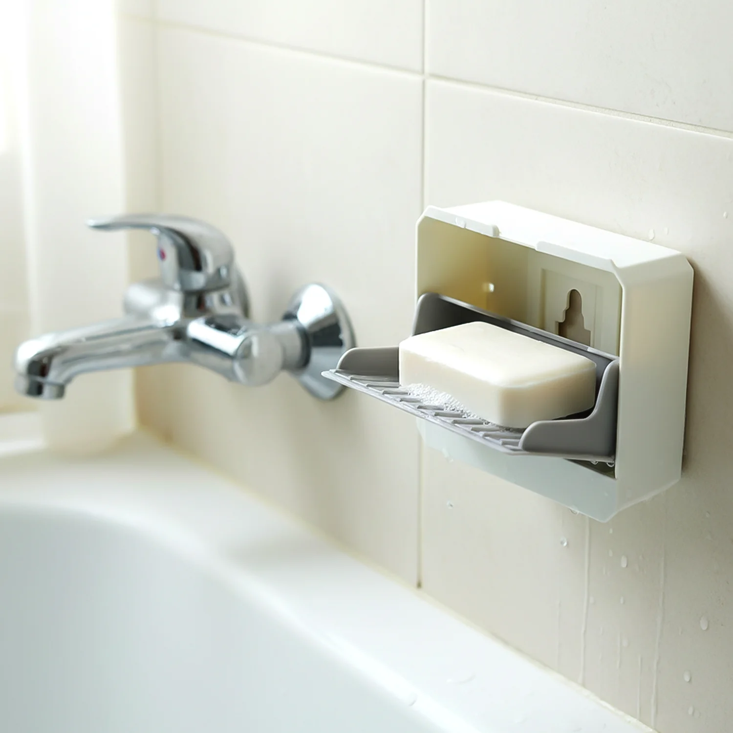 Wall Mounted Self-Draining Soap Holder (1 Pc) - Image 4