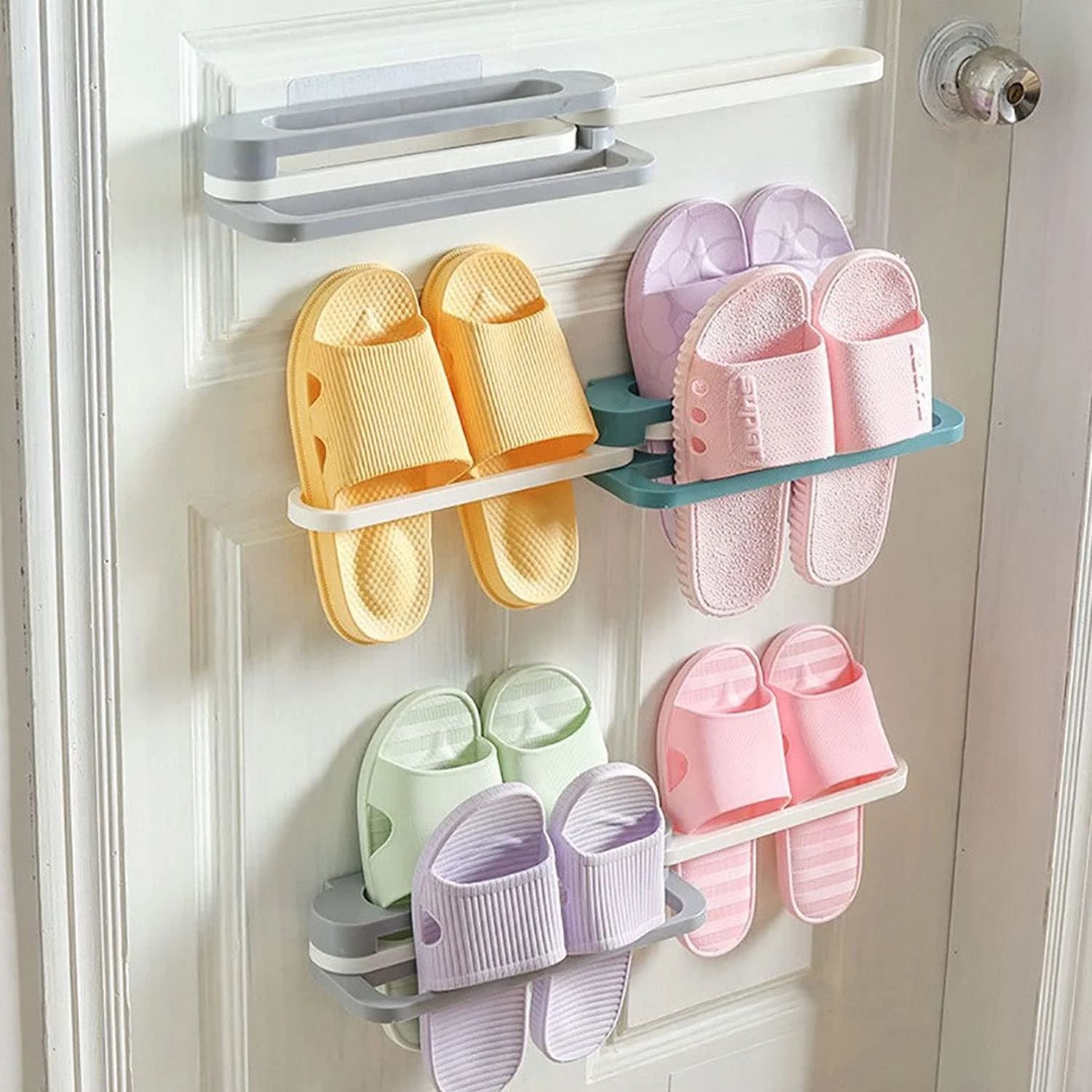Wall Mounted Slipper Stand Organizer (1 Pc) - Image 3