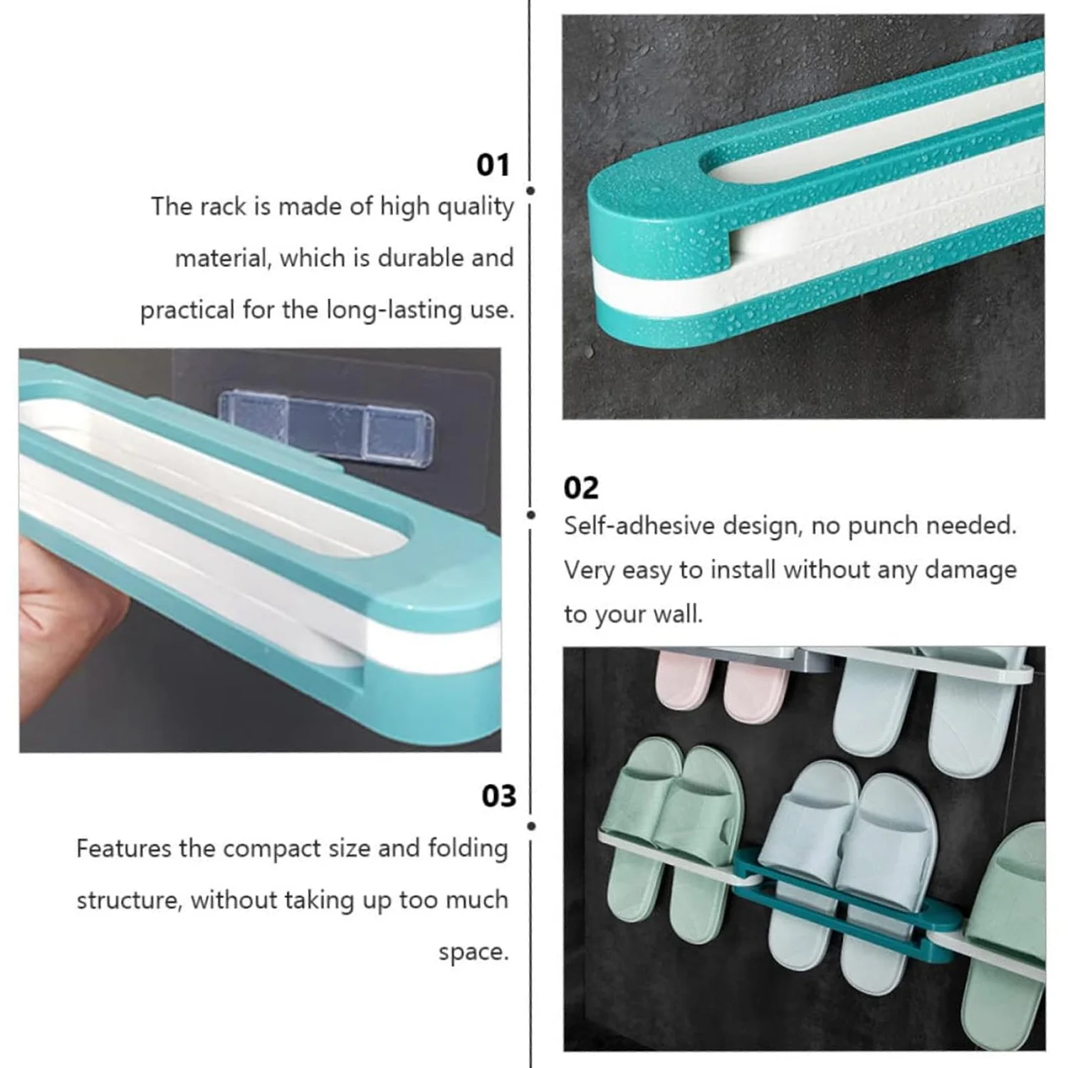 Wall Mounted Slipper Stand Organizer (1 Pc) - Image 7