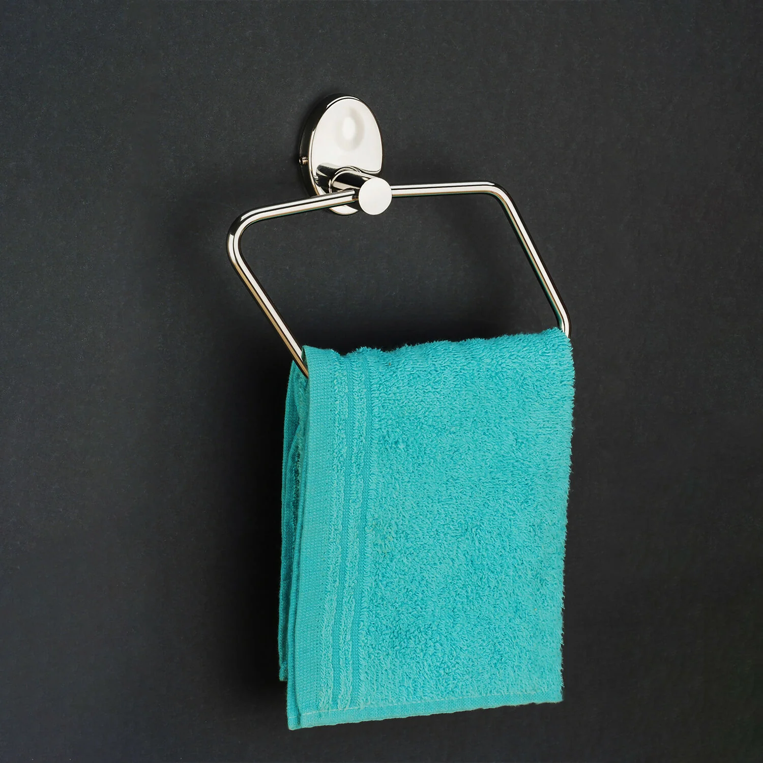 Wall Mounted Square Towel Ring Holder Bathroom Napkin Hanger - Image 3