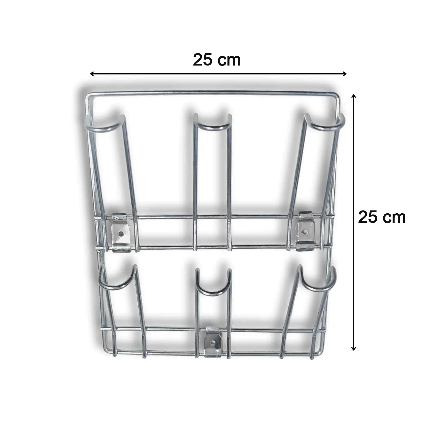 Wall-Mounted Stainless-Steel Cup & Mug Holder Rack (25 x 25 cm, 1 Pc) - Image 7