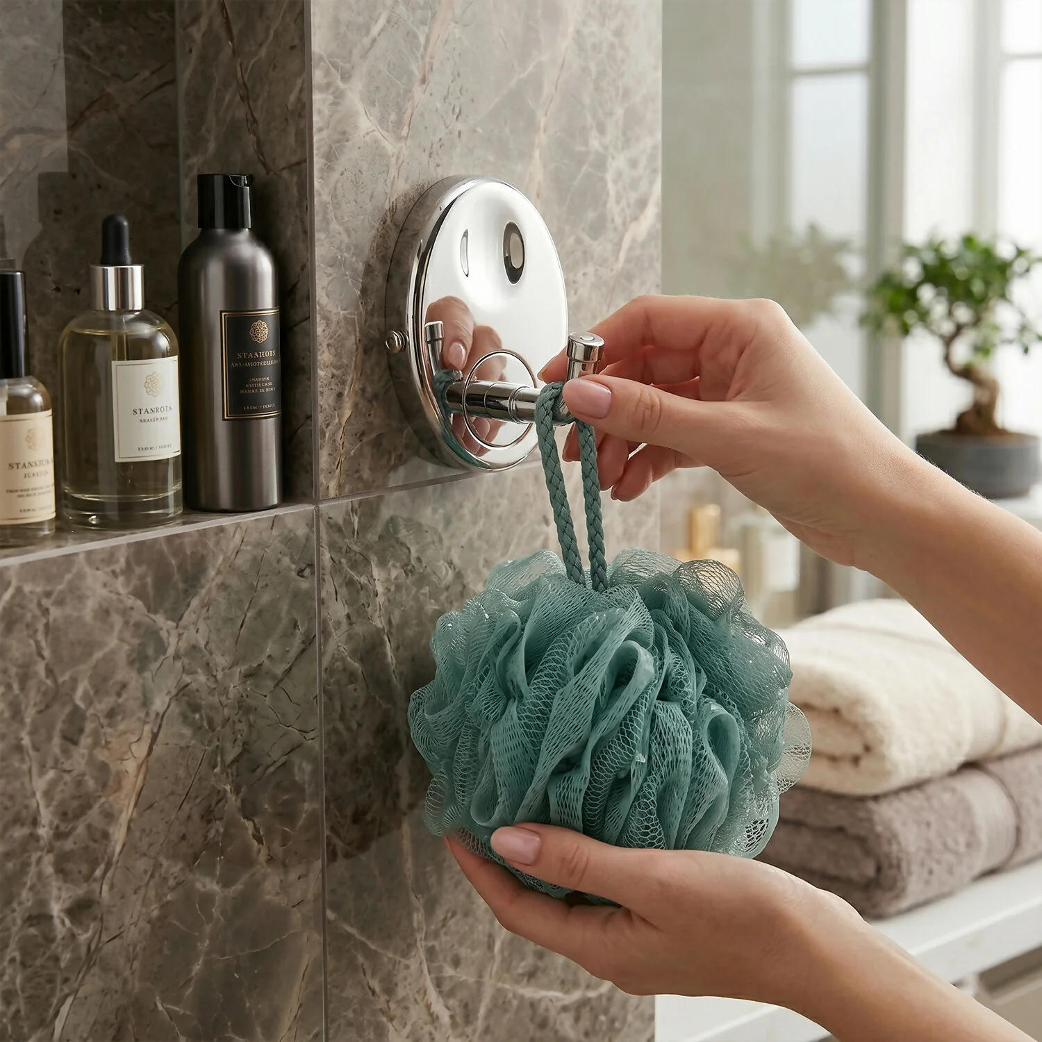 Wall Mounted Stainless Steel Hook Robe Hook Bathroom Hanger Hook - Image 4