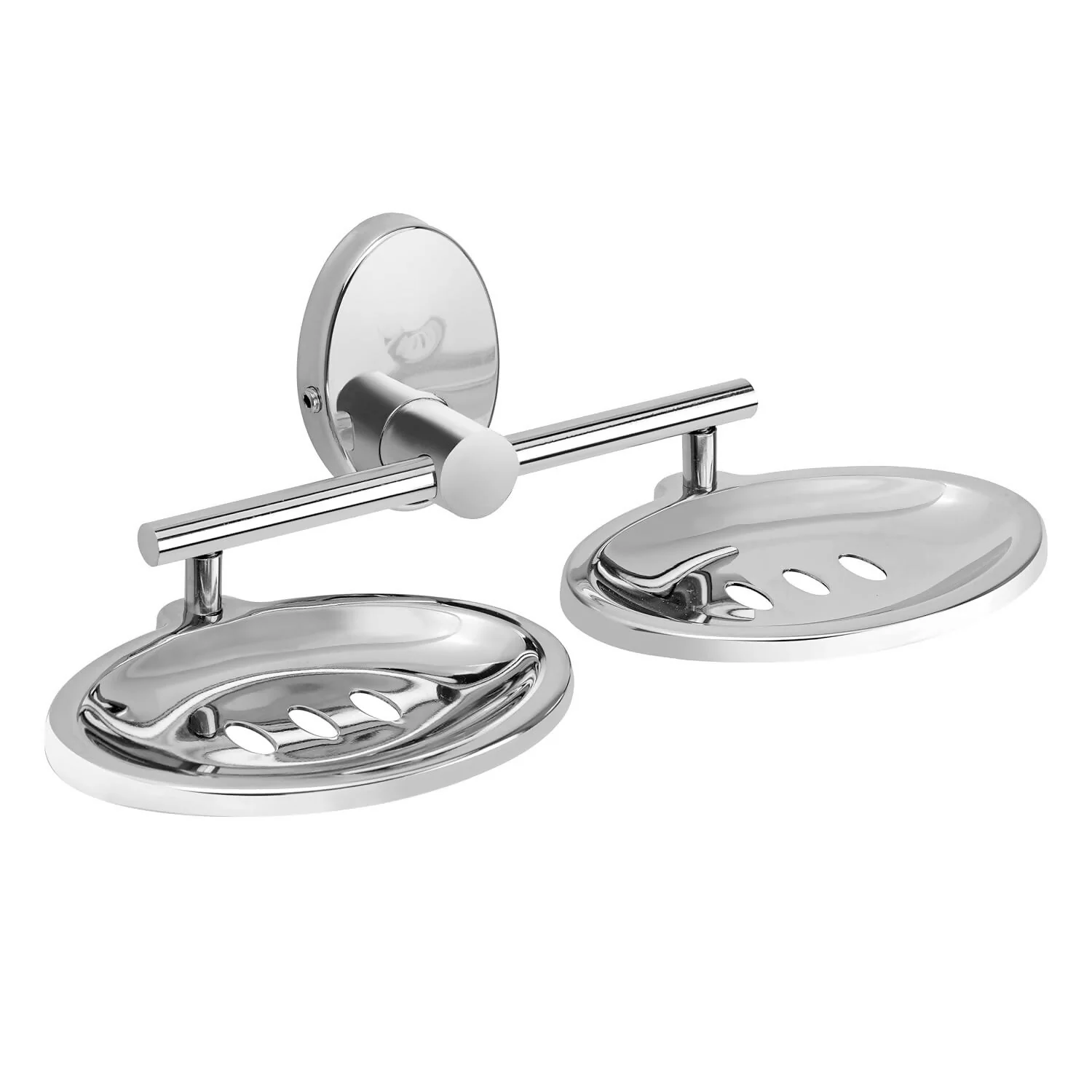 Wall Mounted Stainless Steel Double Soap Dish Holder Bathroom Soap Tray Stand - Image 5