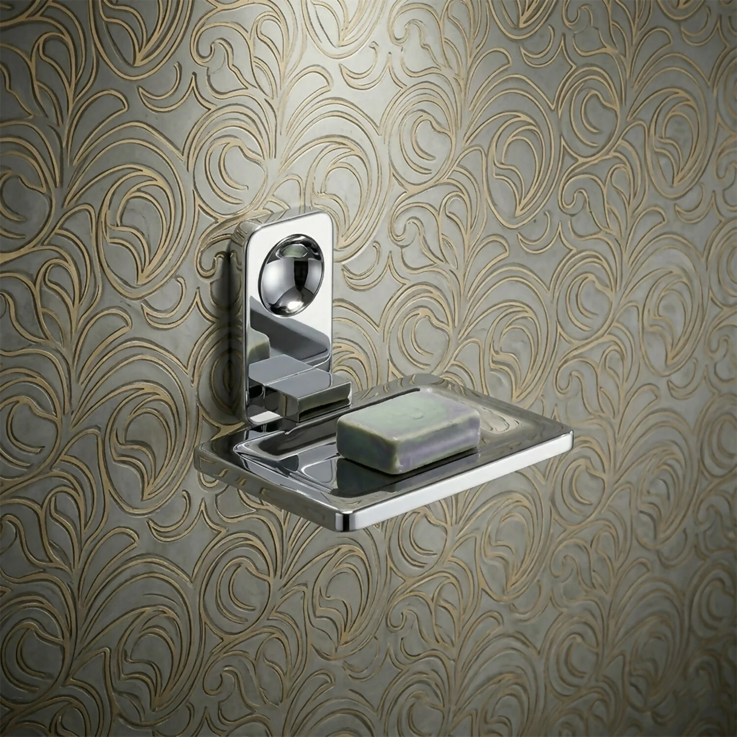 Wall Mounted Stainless Steel Soap Dish Holder for Bathroom with Drain Tray - Image 3