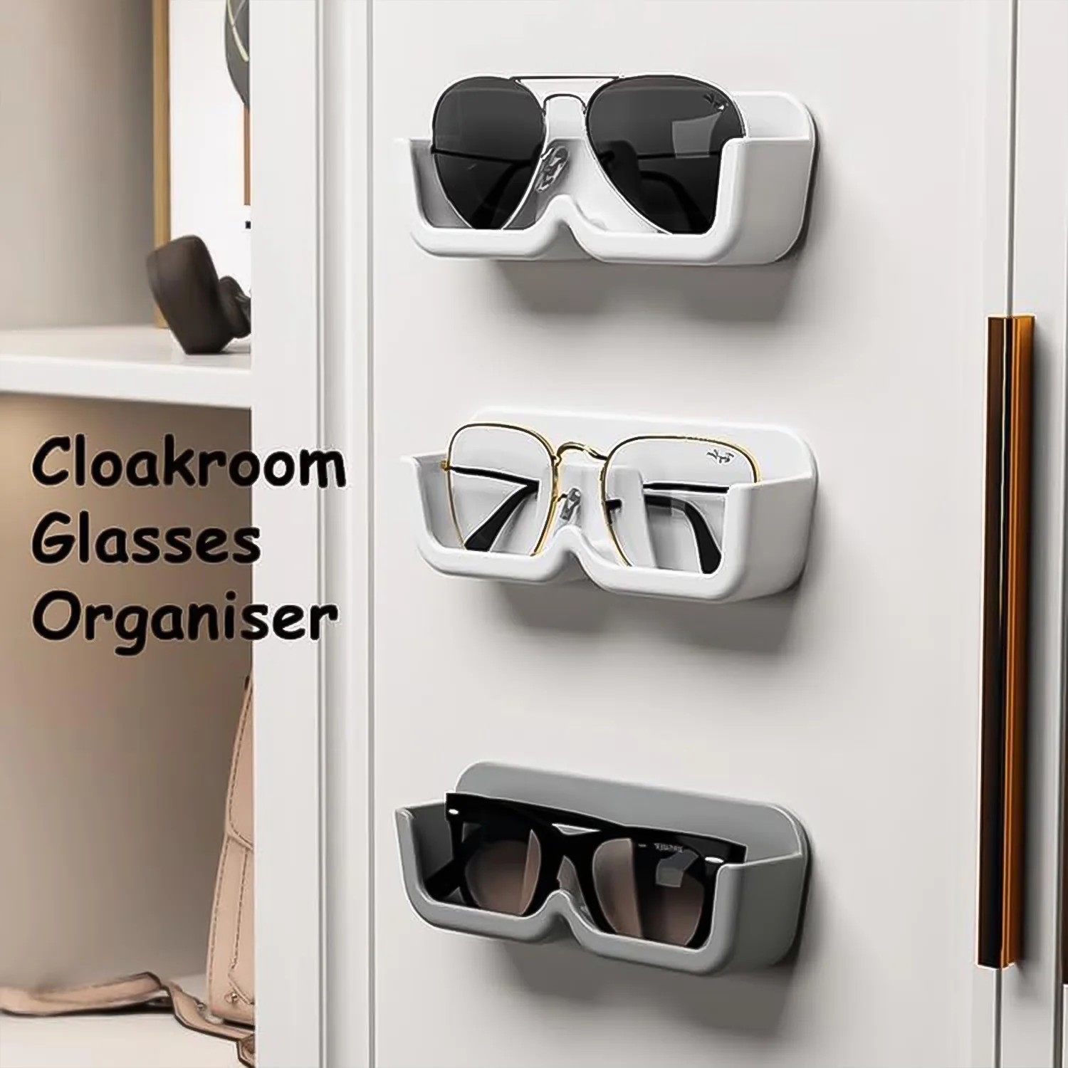 Wall Mounted Sunglasses Holder (4 Pcs Set) - Image 5