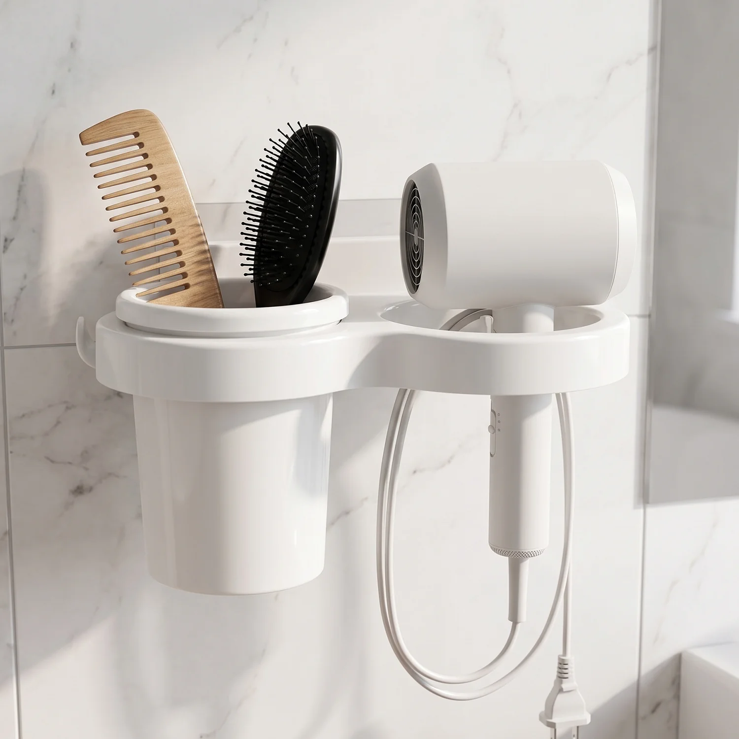Wall Mounted Toothbrush Holder Set (1 Set) - Image 3