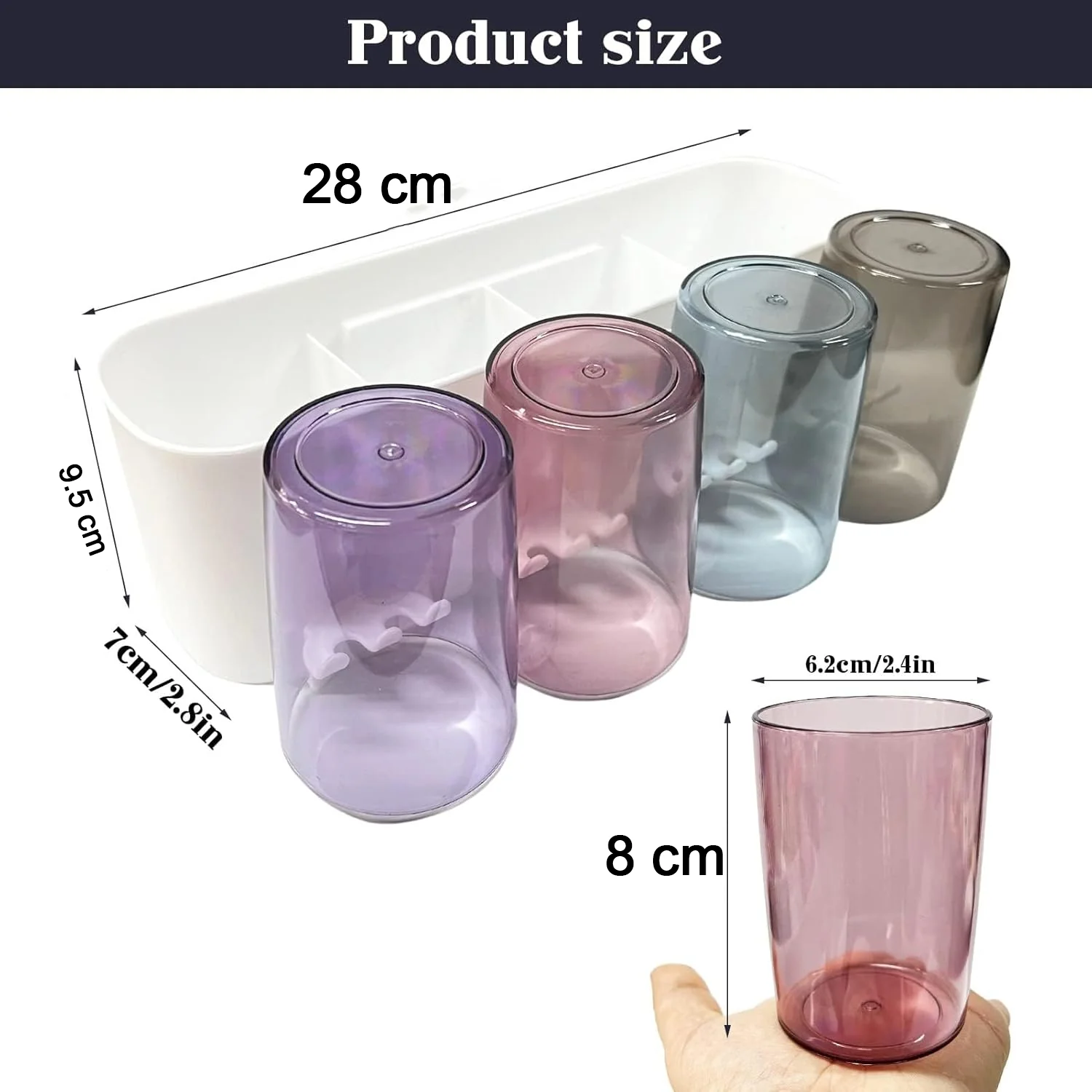 Wall Mounted Toothbrush Holder Set (1 Set) - Image 7