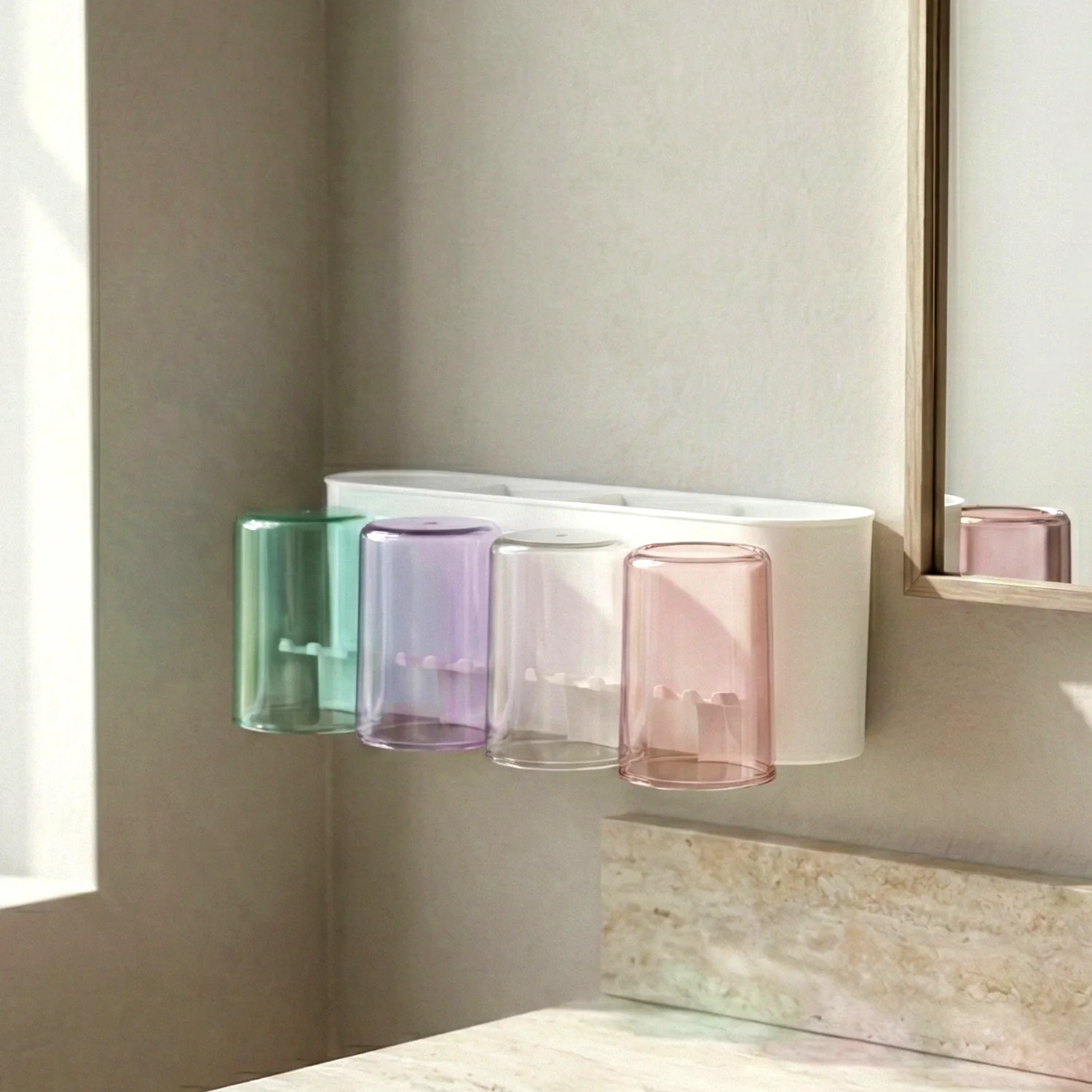 Wall Mounted Toothbrush Holder Set (1 Set) - Image 8
