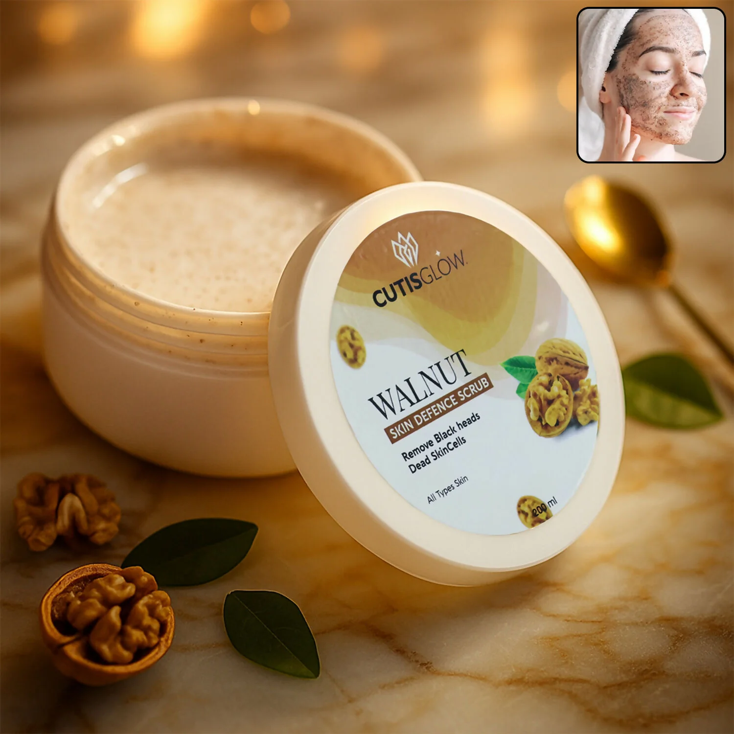 Eyelet Walnut Skin Defence Scrub  Dead Skin Cell Cleansing  (200ml) - Image 4