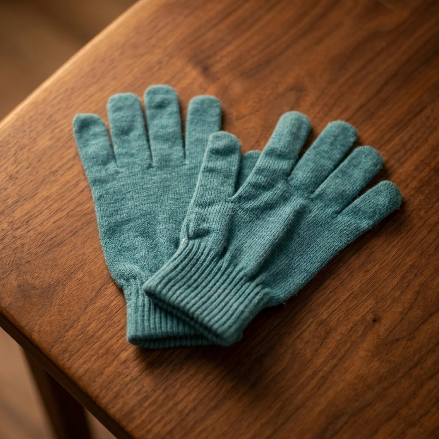 Warm Winter Knitted Gloves for Men Women Soft Stretchable (1 Pair) - Image 3