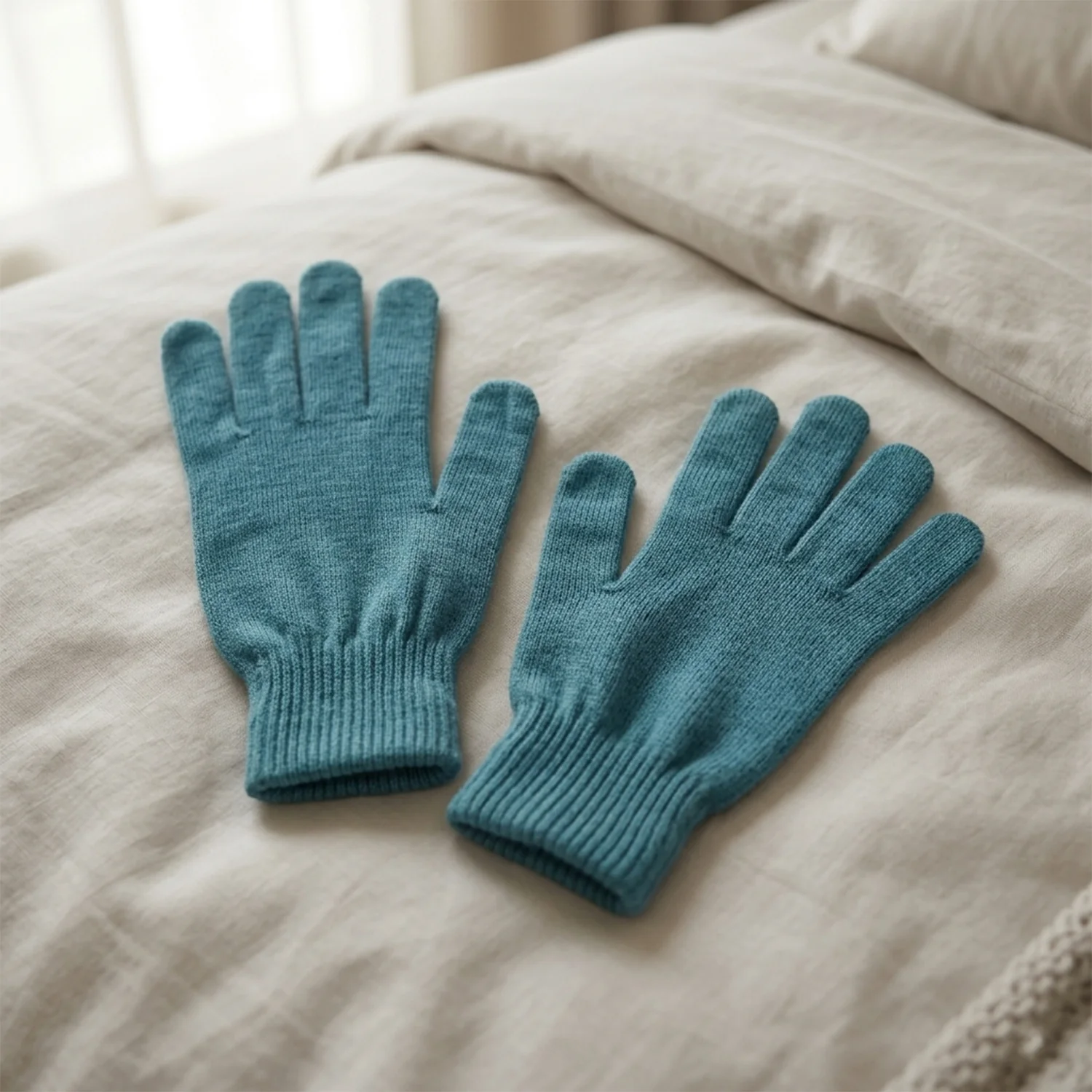 Warm Winter Knitted Gloves for Men Women Soft Stretchable (1 Pair) - Image 8
