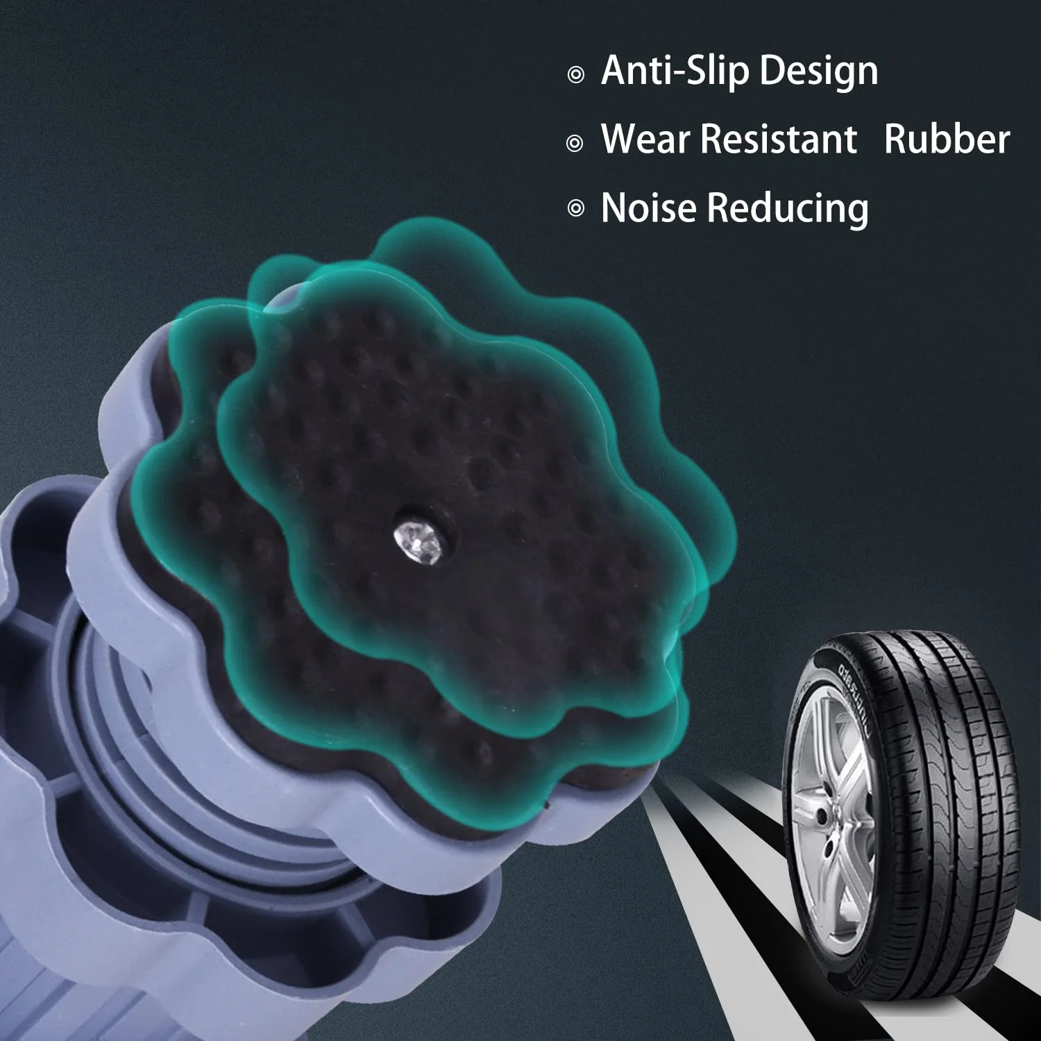 Washing machine support, anti vibration washing machine support adjustable washer anti vibrasion pads, washer & dryer pedestals, Washing Machine Accessory Anti- Skid Pad PVC Lifting Pad Non-Slip ( 1 Pc ) - Image 5