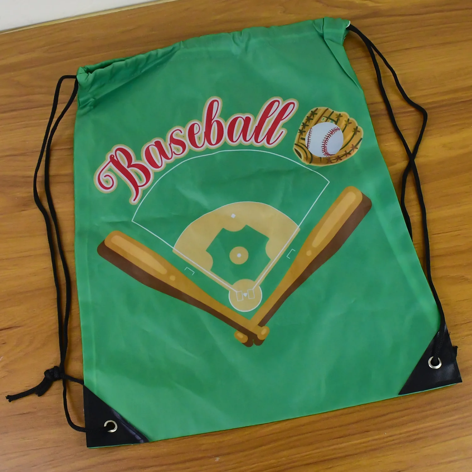 Water-Resistant Nylon Drawstring Backpack Bag (1 Pc / Mix Color & Design) - Image 7